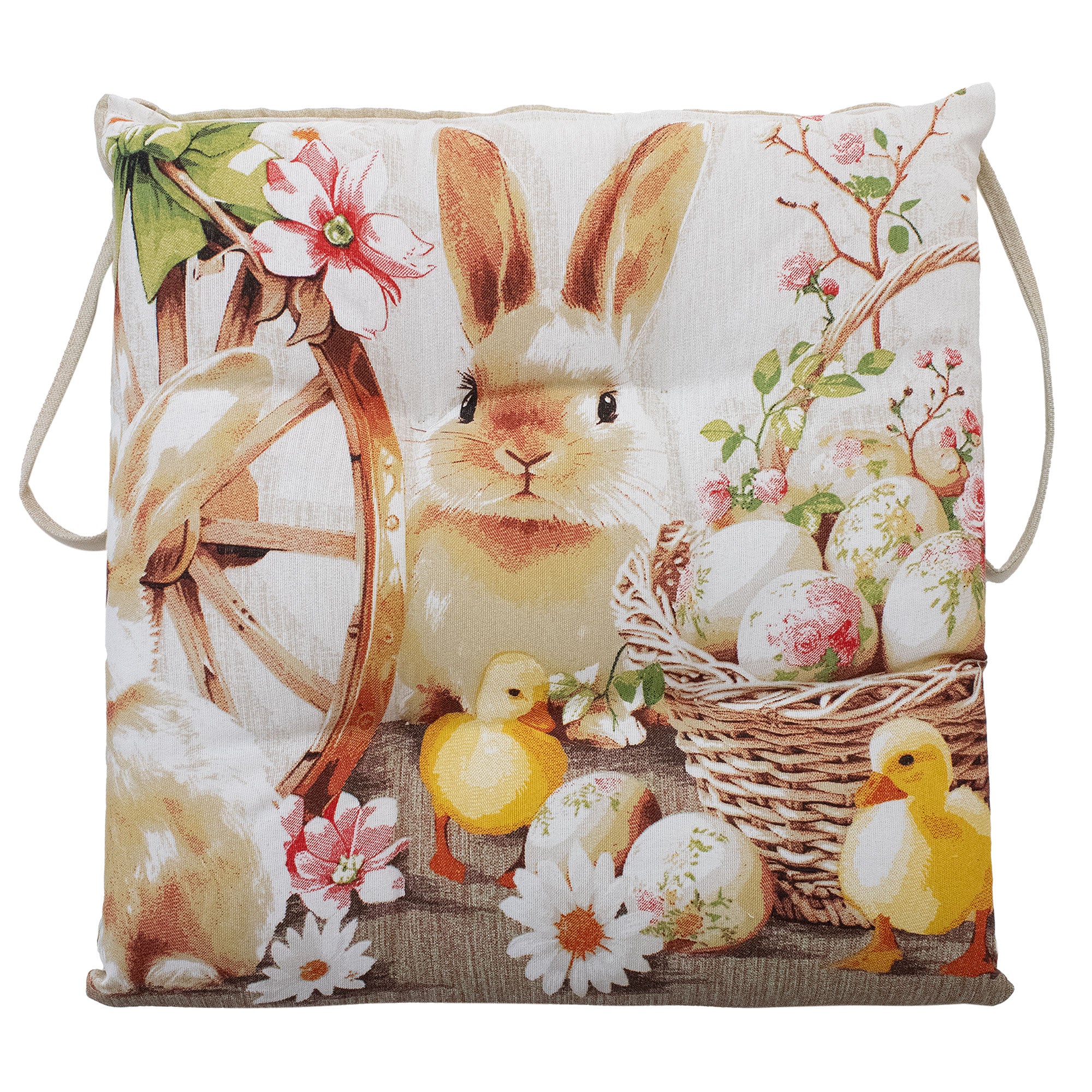 Cuscini per sedia coprisedia pasquali 4 punti 6pz 40x40cm Rabbit Pasqua 7163