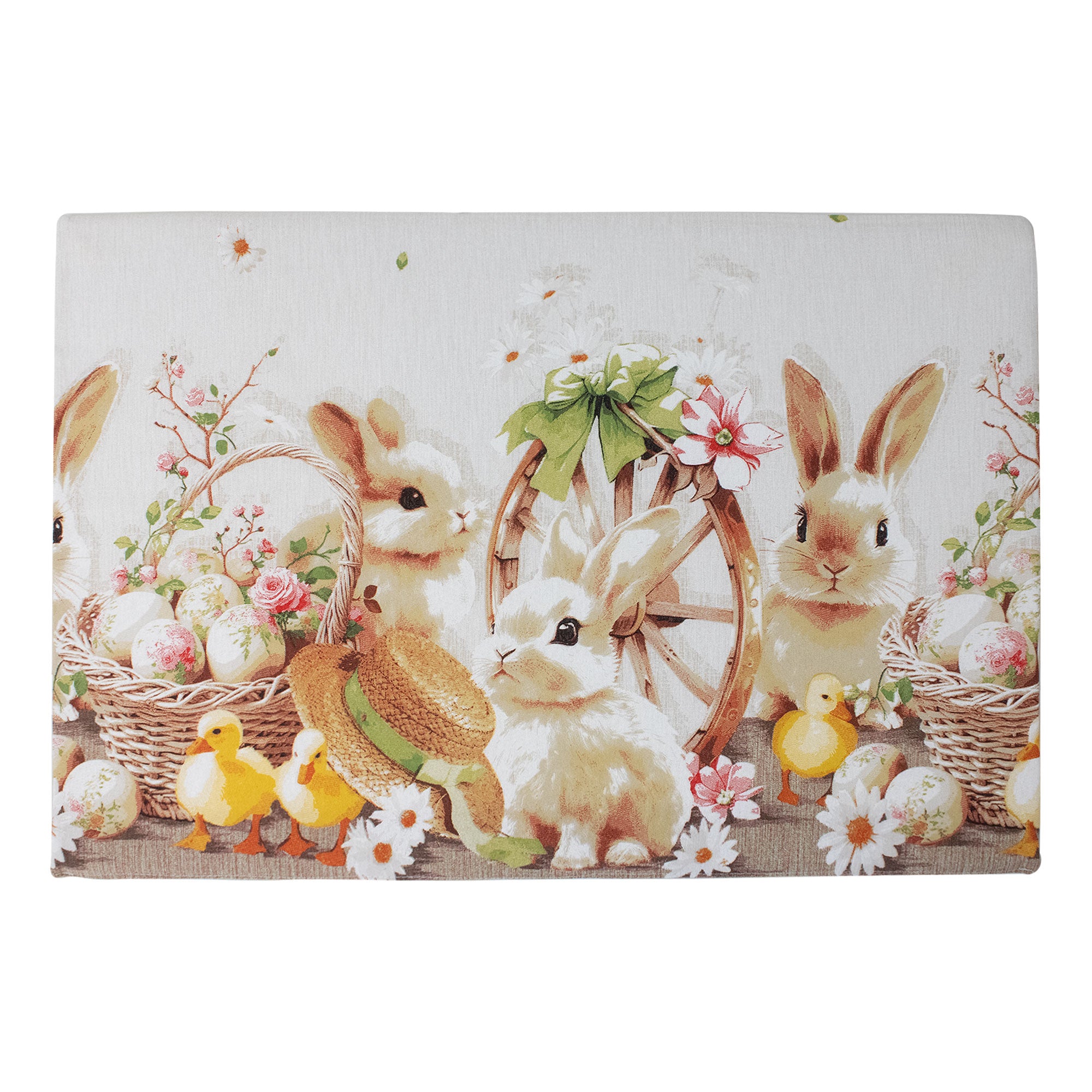 Coprifornelli cucina Pasquale imbottito stampa digitale Pasqua in cotone 7165