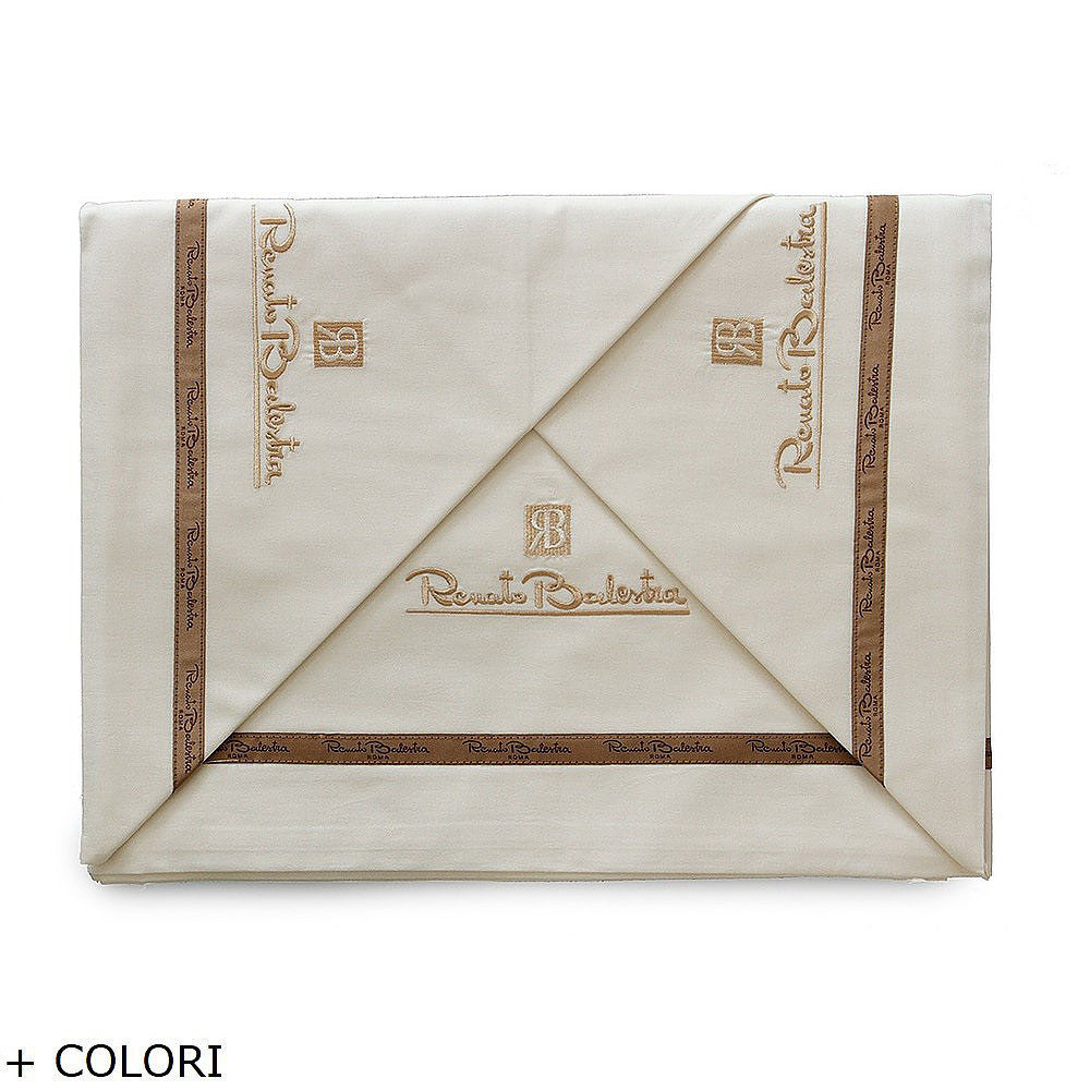 Completo Lenzuola Letto Matrimoniale Renato Balestra 100% Cotone Set due piazze
