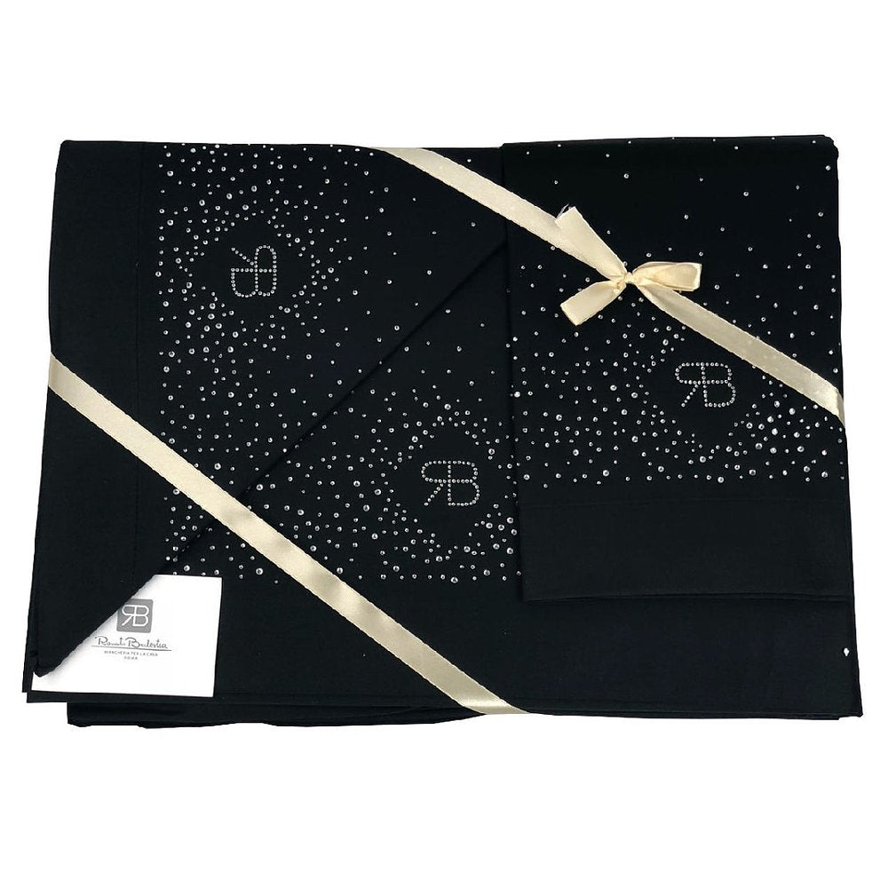 Completo Lenzuola Letto Matrimoniale Strass Renato Balestra Strass due piazze