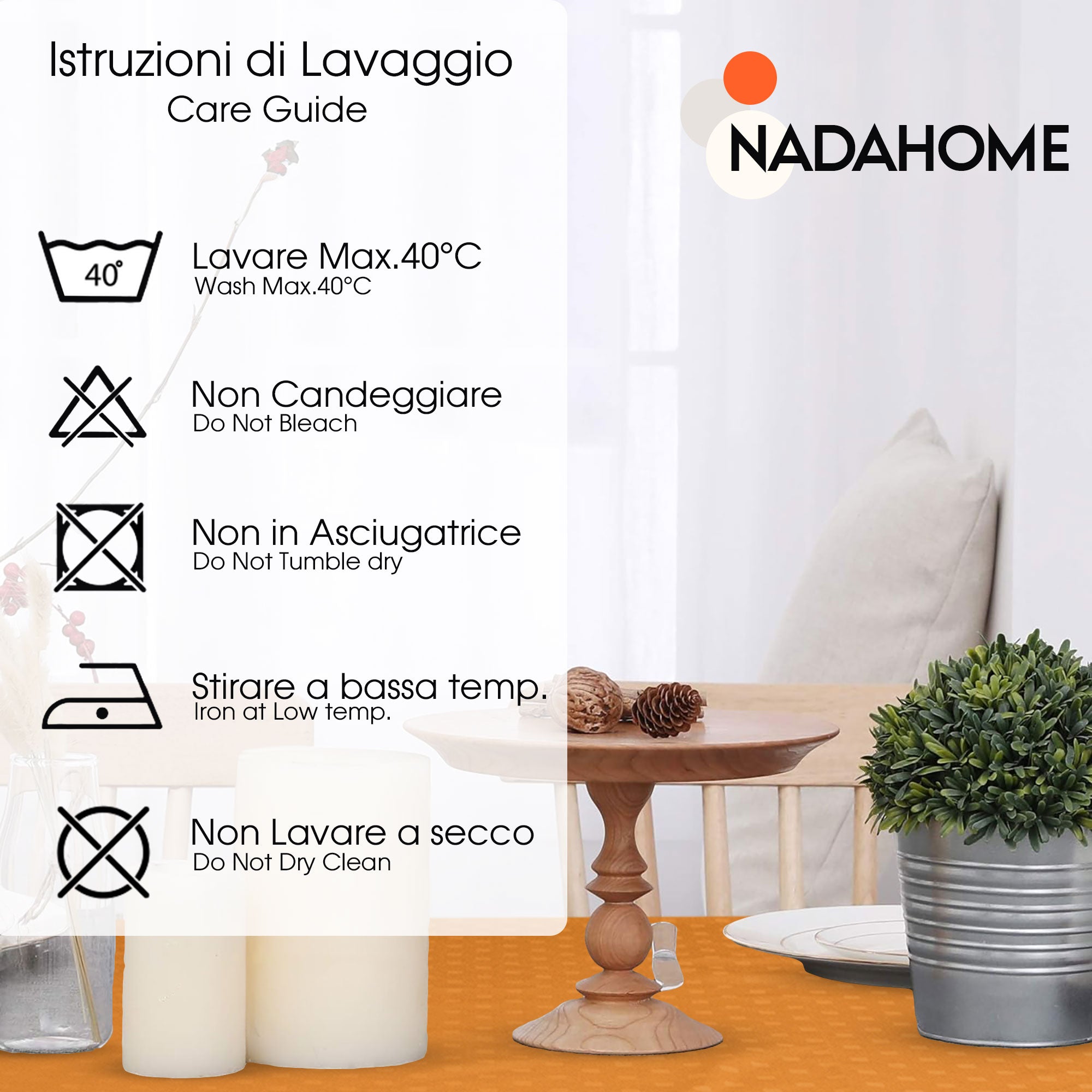 Tovaglia Servizio da Tavola + Tovaglioli 6 Posti Damina in Cotone 0541