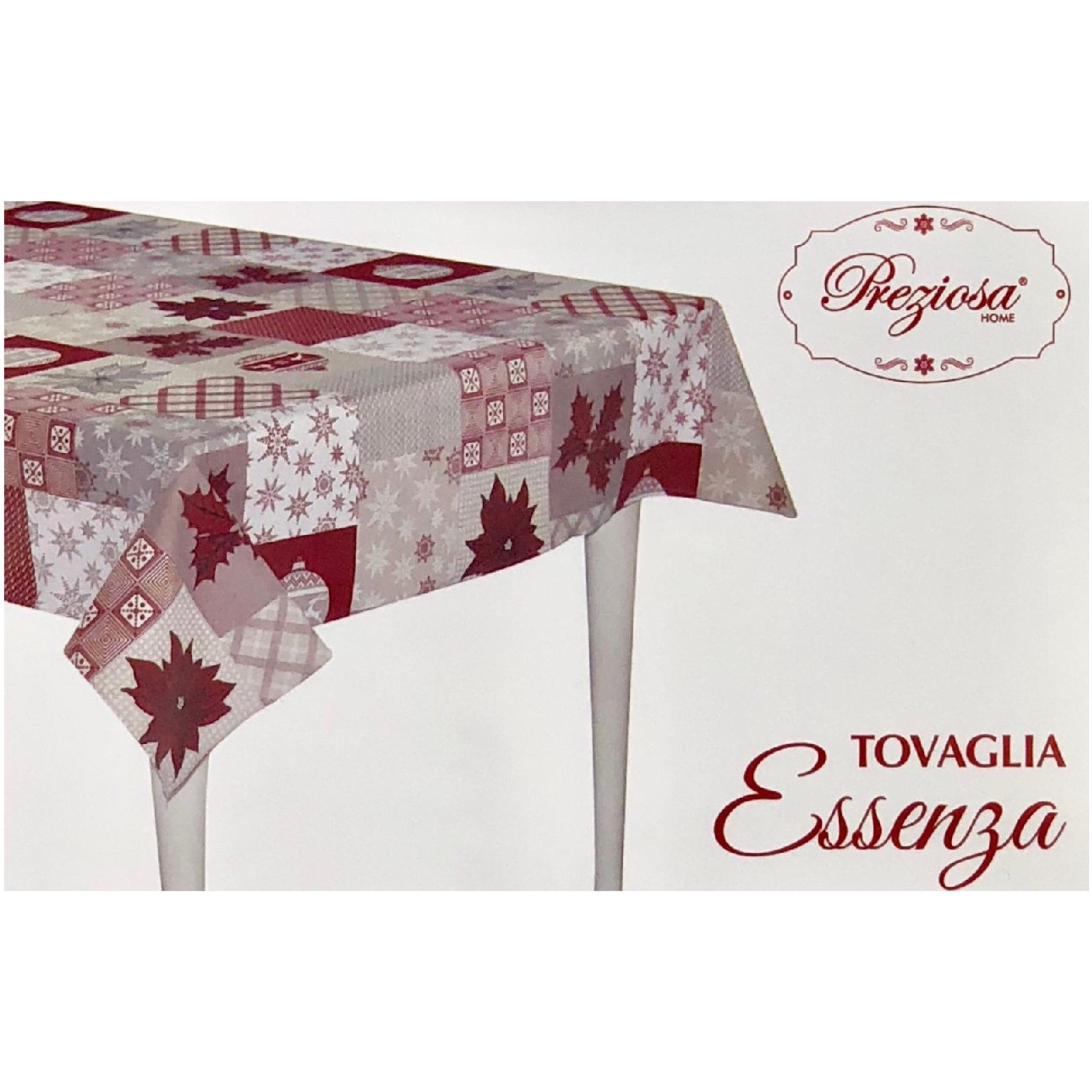 Tovaglia Natalizia Preziosa Home stampata con decori di Natale varie misure 0650