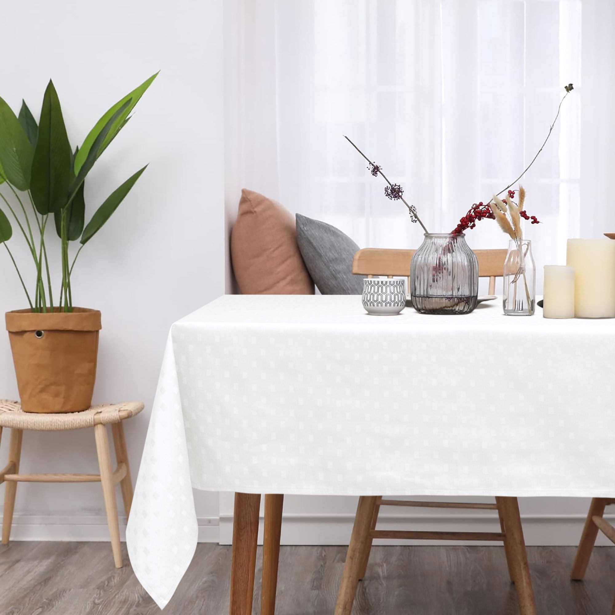 Tovaglia da Tavola 6 Posti tinta unita in Cotone Damina 0699