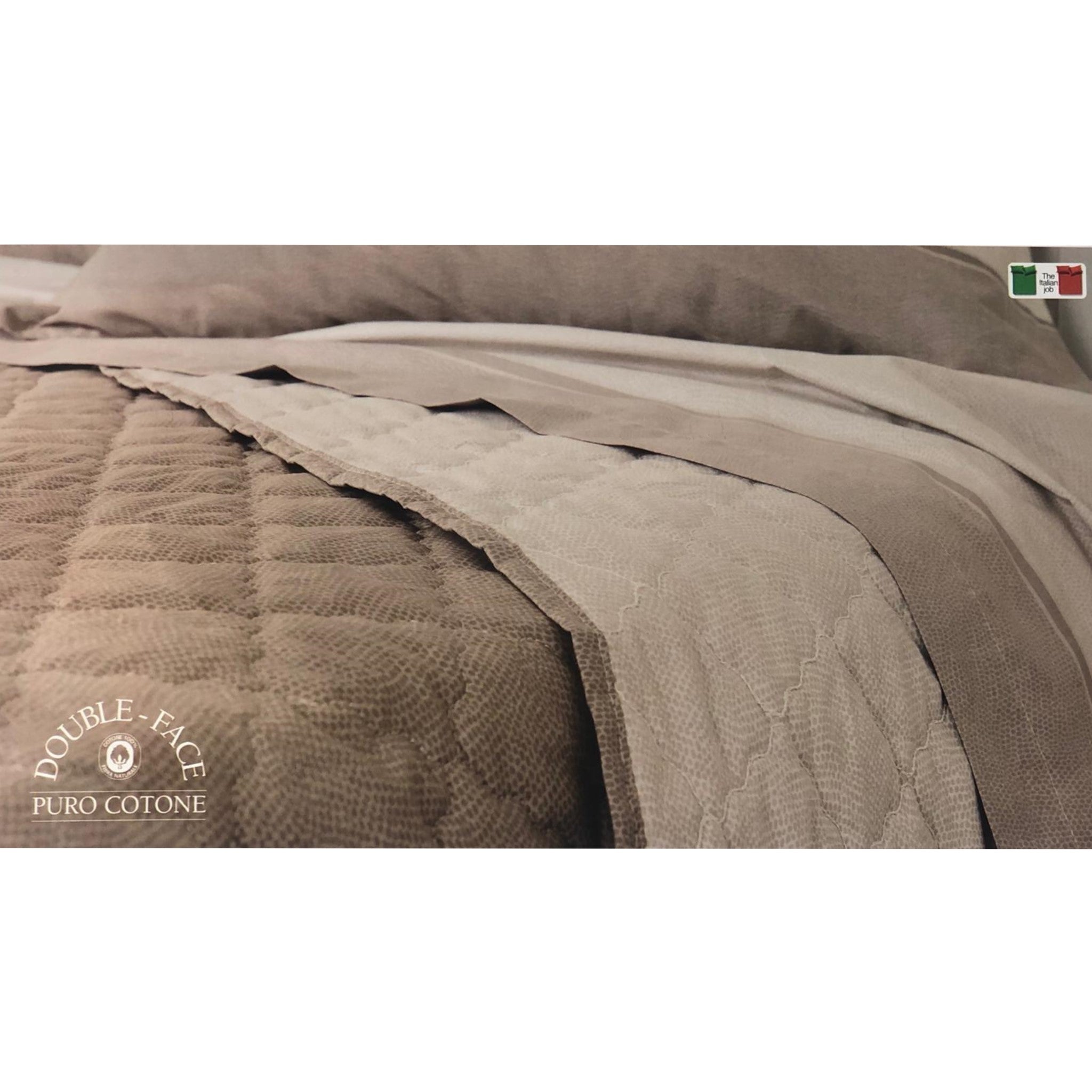 Trapuntino in cotone double-face Biancaluna per letto 1 - 1,5 e 2 piazze 0812