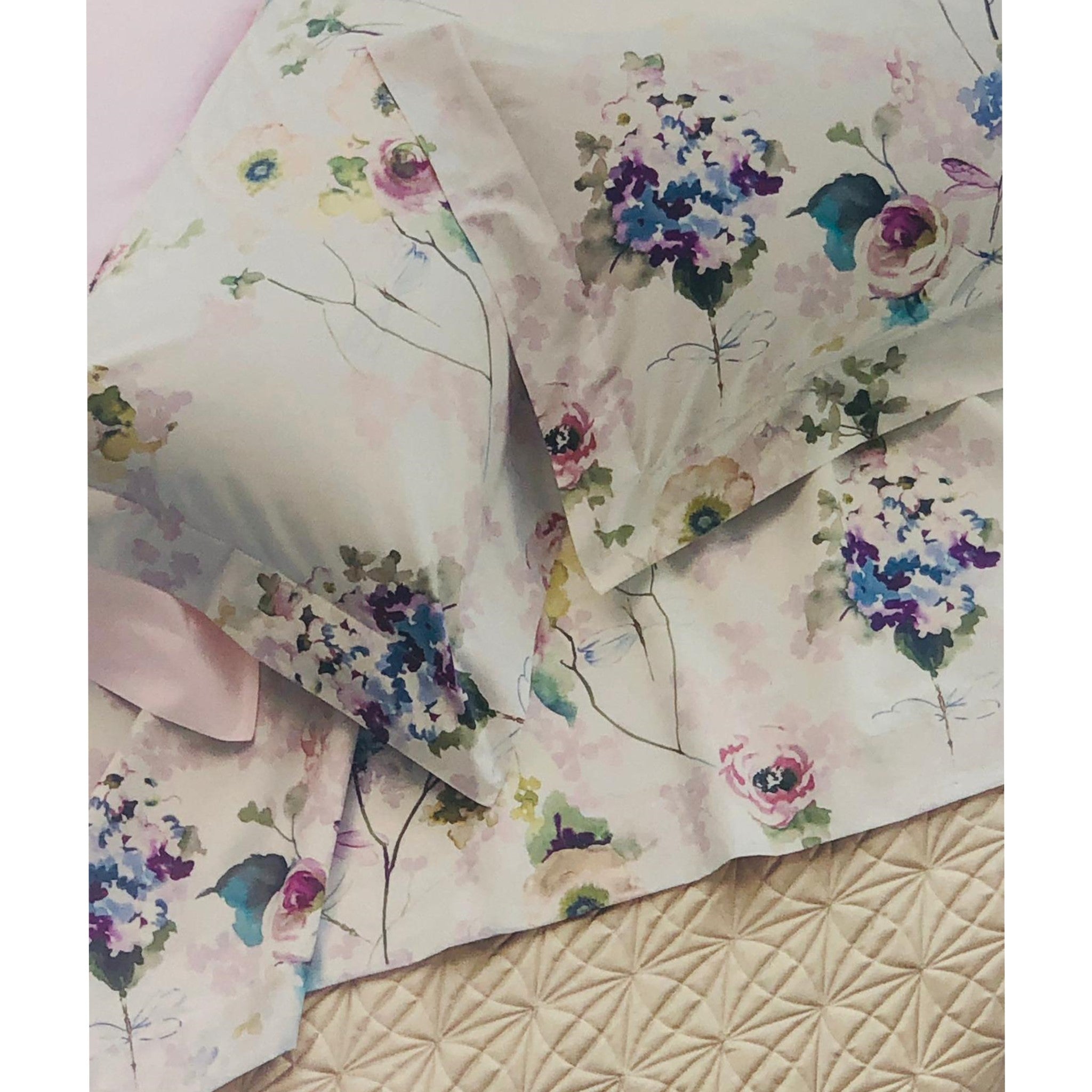 Completo lenzuola letto matrimoniale Svad Dondi copriletto cotone stampato 0816