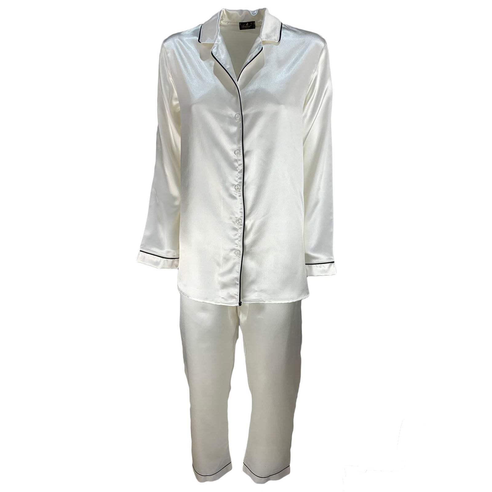 Pigiama raso donna lungo lingerie Andra camicia da notte in taglie da 2 a 6 0881