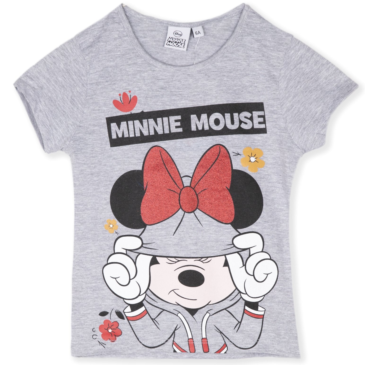 Disney Minnie Mouse T-Shirt stampata ufficiale maglia bambina da 3 a 8 anni 0898