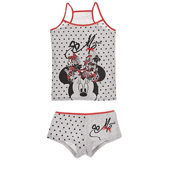 Pigiama bambina Disney Minnie completo top e shorts estivo cotone stampato 0913