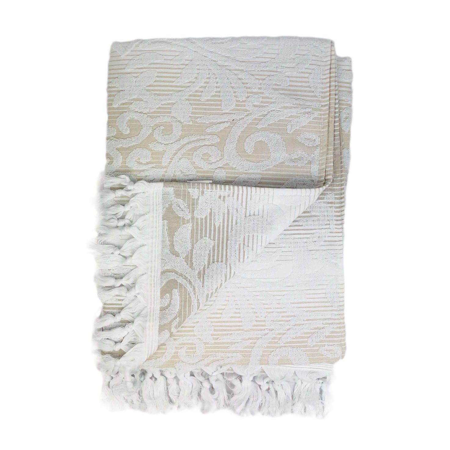 Telo Mare Coprilettino in jacquard Fouta per sdraio lettino Preziosa Home 0942