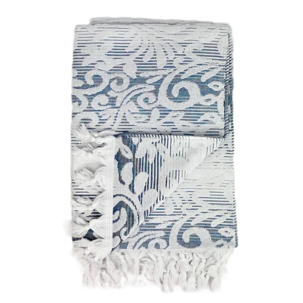 Telo Mare Coprilettino in jacquard Fouta per sdraio lettino Preziosa Home 0942