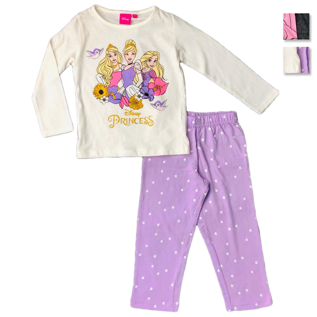 Pigiama Disney Principesse maniche lunghe bambina ufficiale 1262