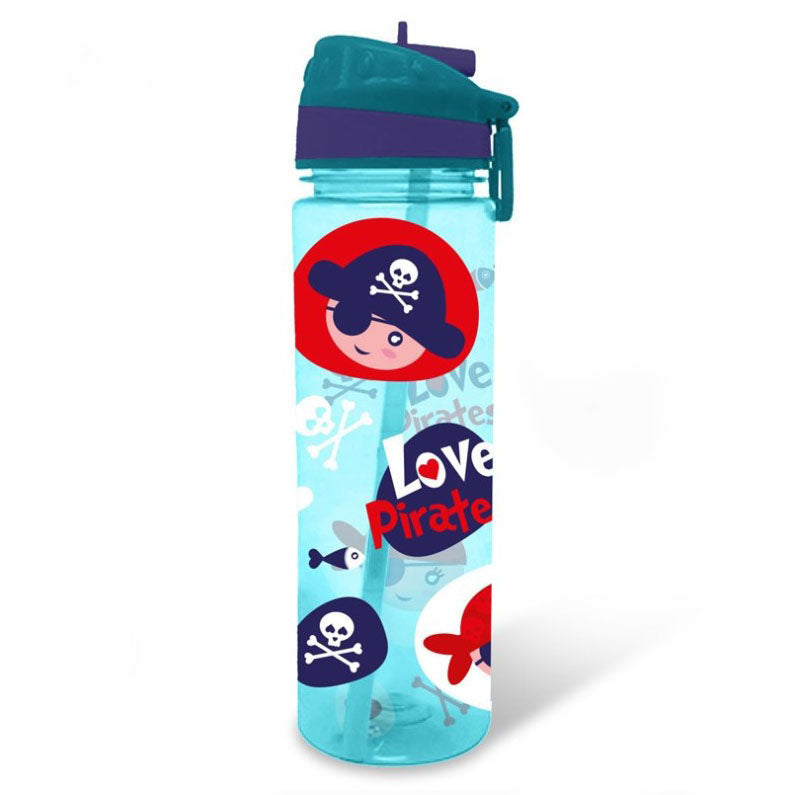 Borraccia bottiglia trasparente per bambini Love Pirates 700 ml 1313