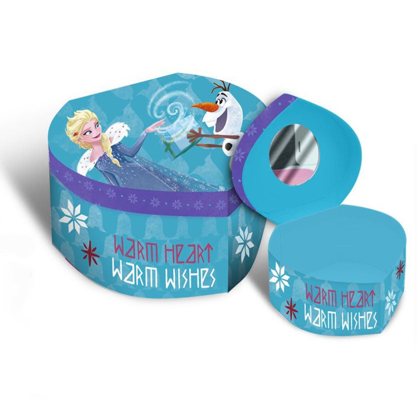 Portagioie Disney Frozen in cartone forma cuore cofanetto valigetta bambina 1345