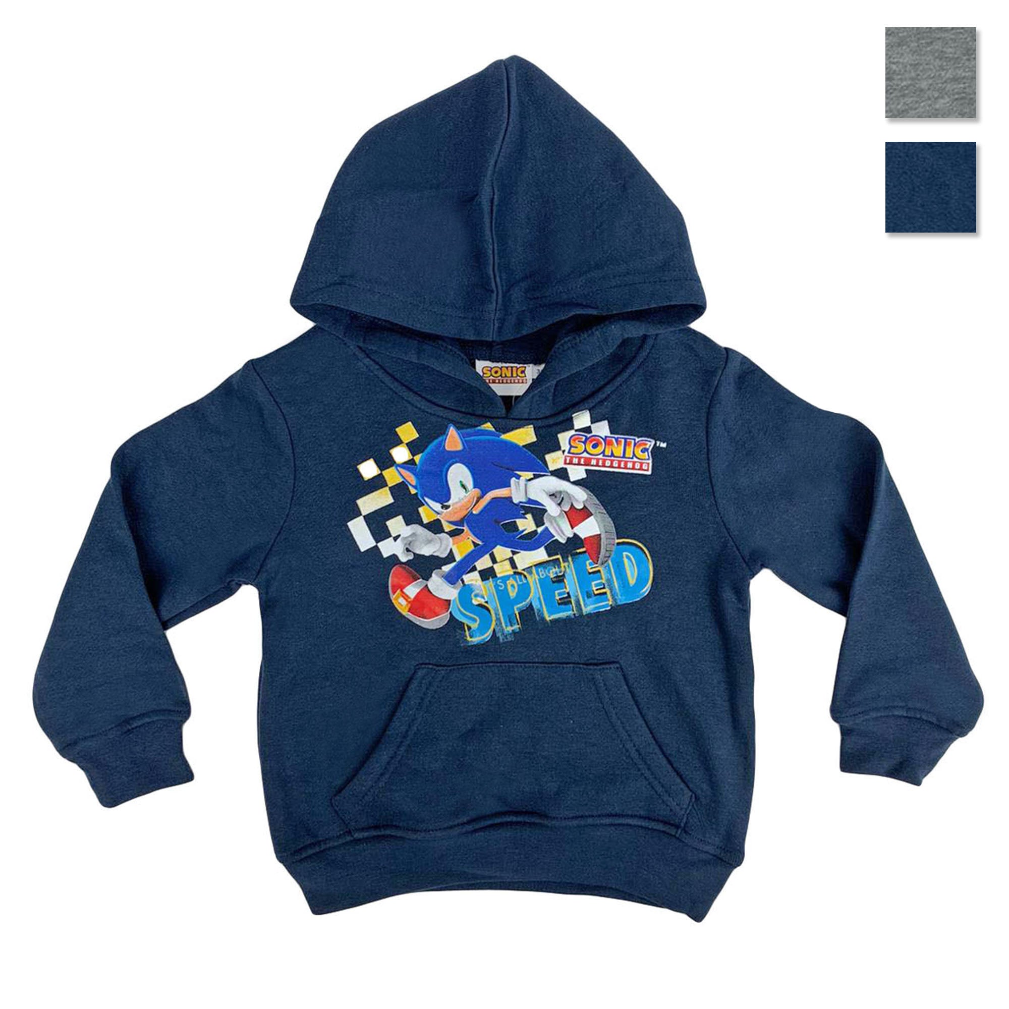 Felpa stampata con cappuccio ufficiale Sonic The Hedgehog videogame bambino 1431