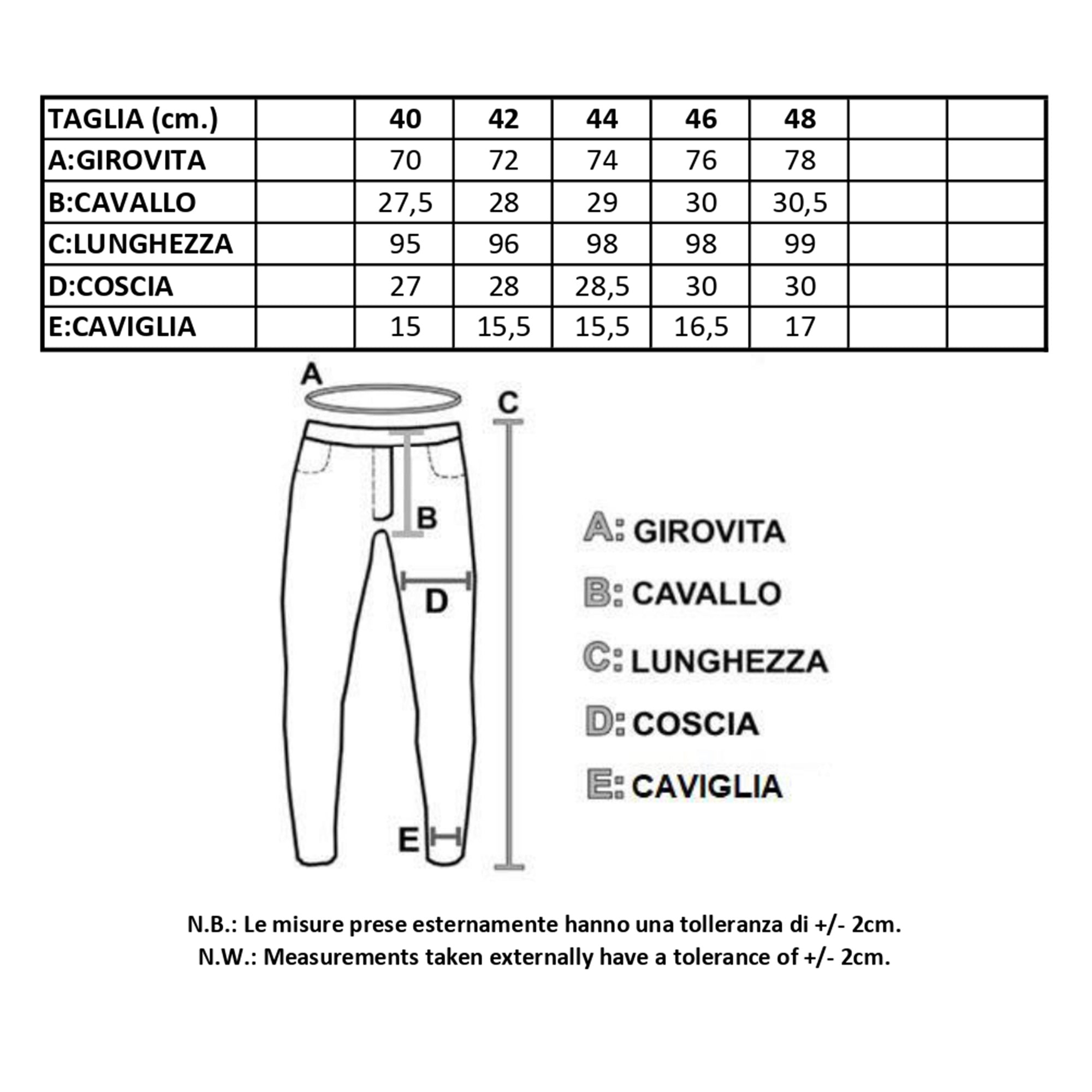 Pantalone donna confort alla caviglia con elastico in vita made in italy 1444