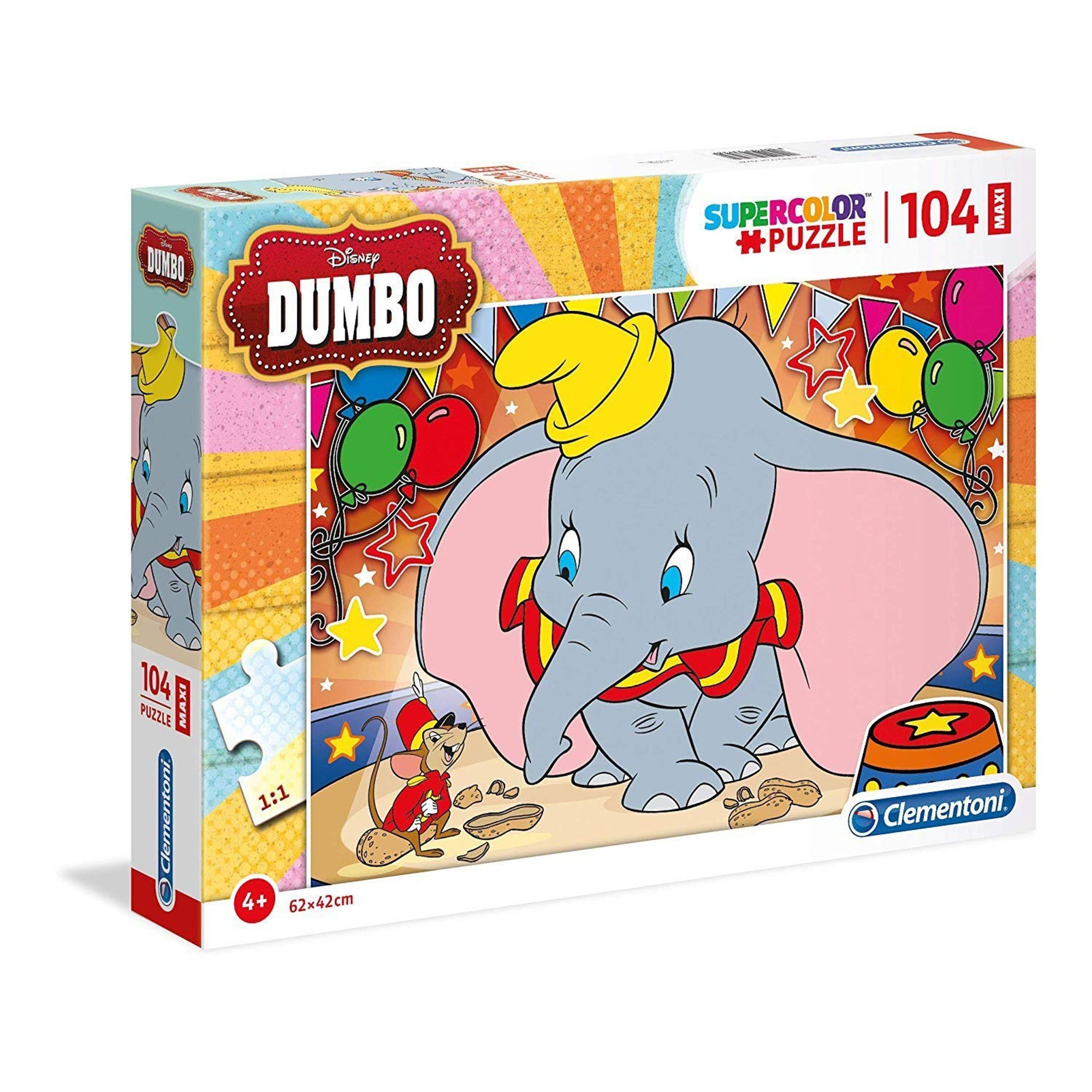 Puzzle maxi Clementoni Disney Dumbo elefantino 104 pz gioco per bambino 1450