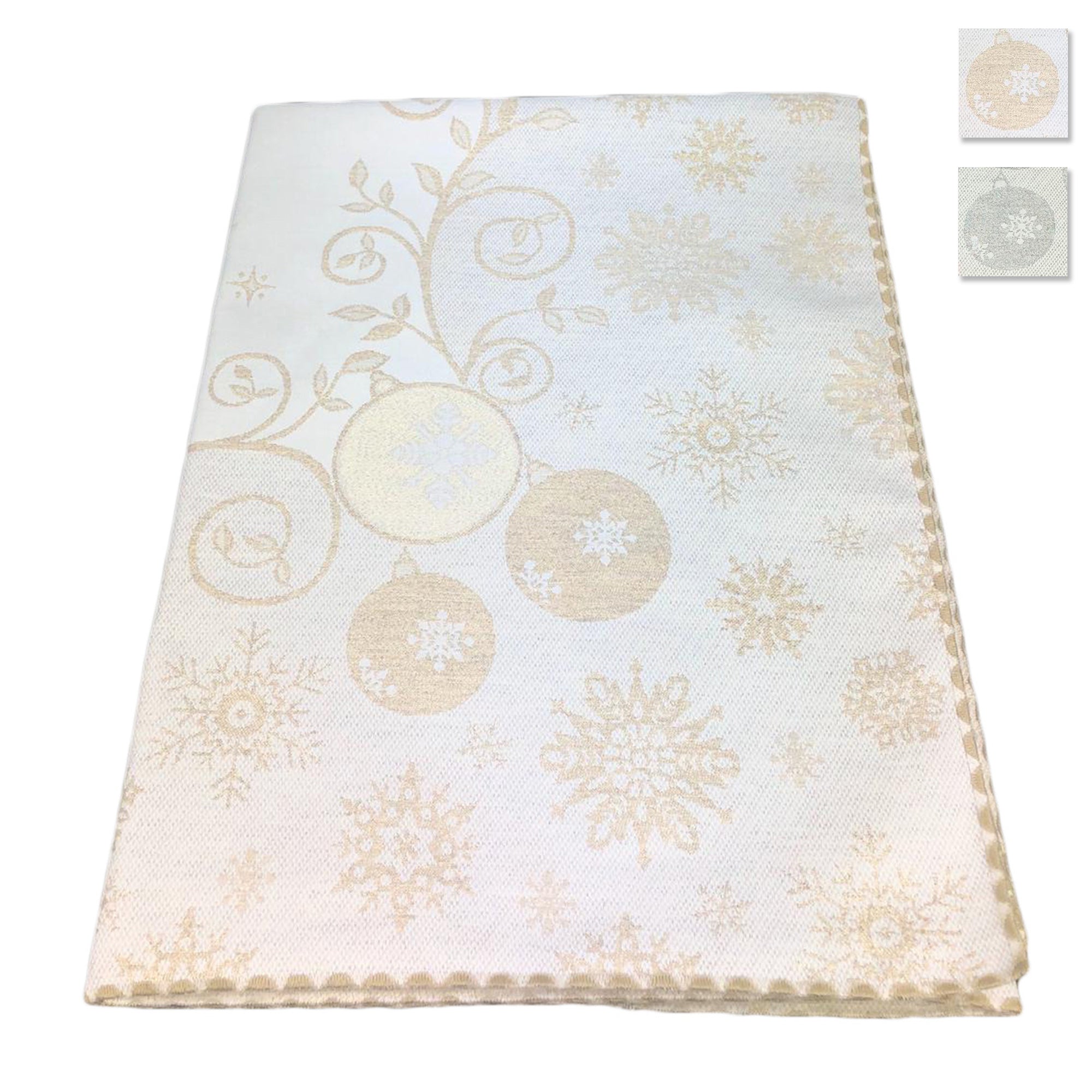 Copritavolo natalizio VINGI 140x180 cm decorazioni Natale glitter 6 posti 1546