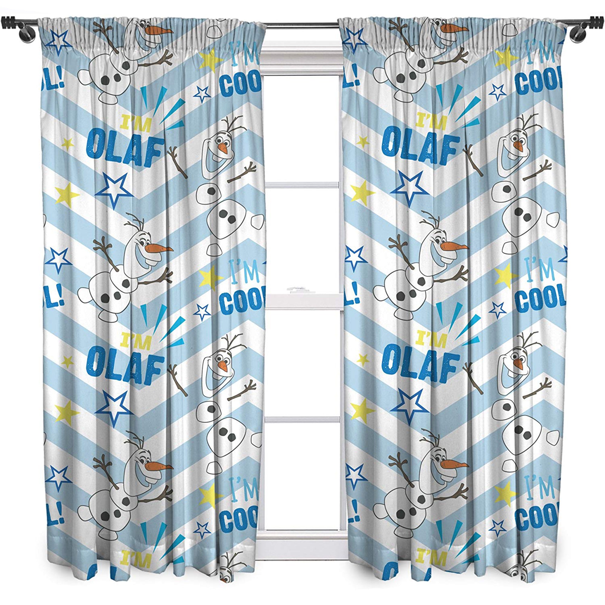 Tenda Disney Frozen Olaf ufficiale 2 veli 168x137 cm per cameretta 1813