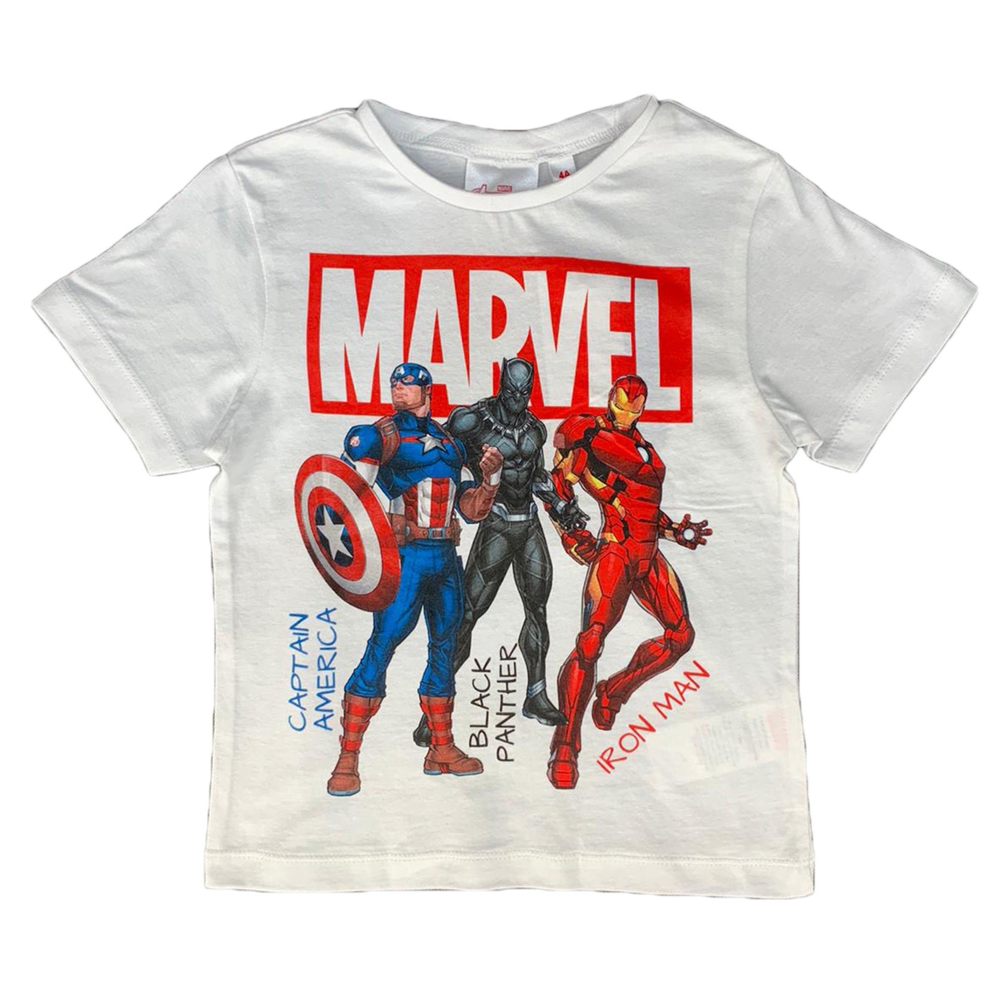 Maglietta Marvel Avengers t-shirt in cotone stampata bambino da 4 a 10 anni 1828
