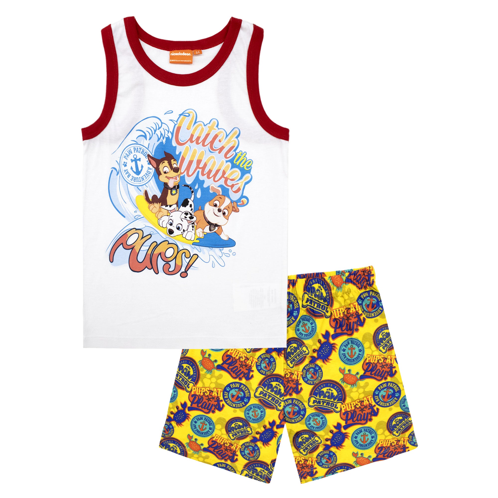 Pigiama bambino Paw Patrol Canotta e pantaloncino in cotone stampato 1832