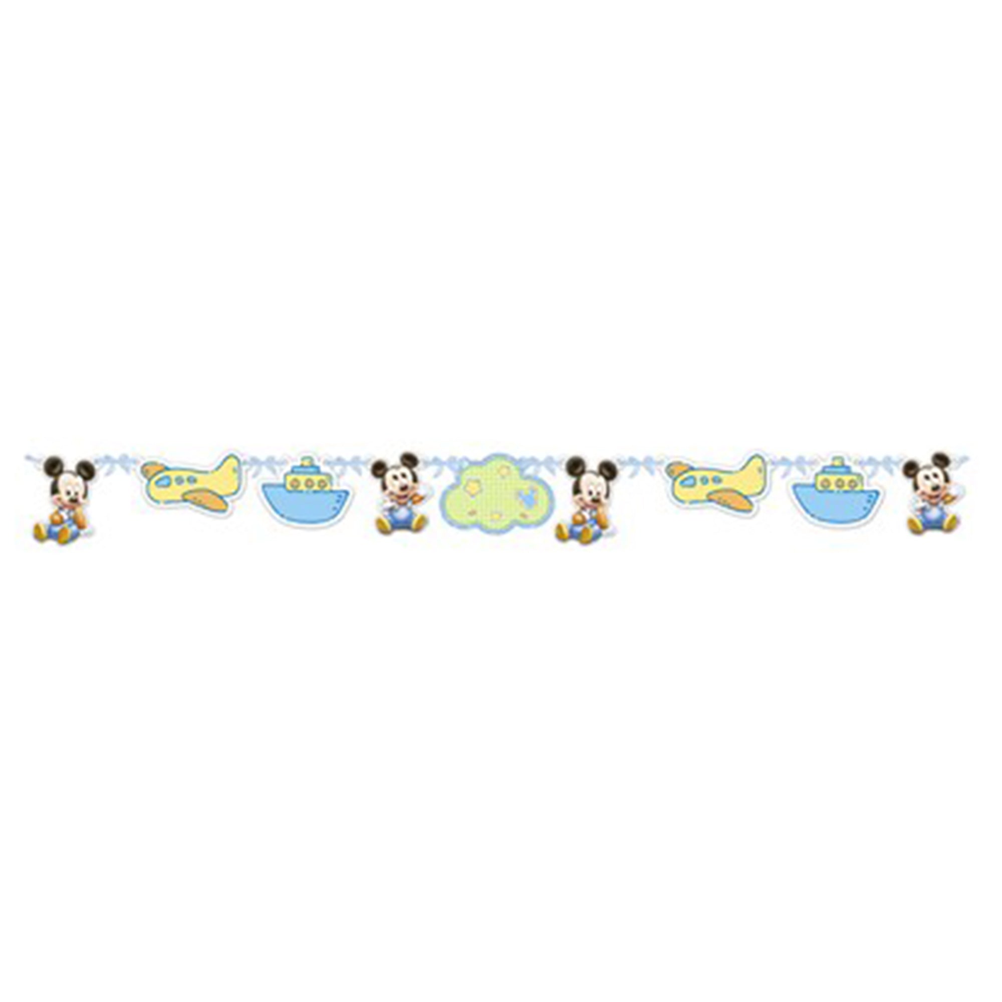 Striscione di carta Disney Baby Mickey 1,5 mt feste di compleanno a tema 1997