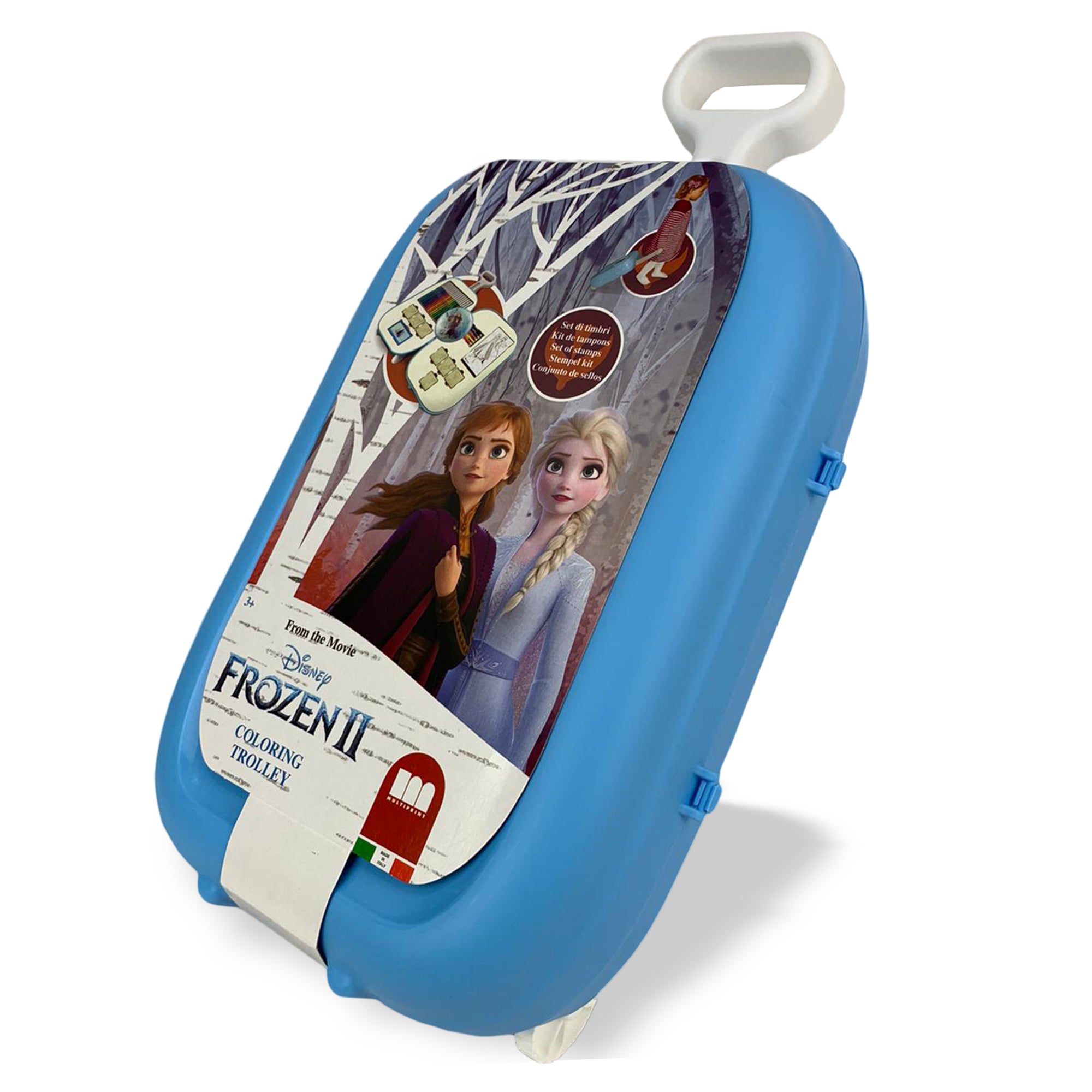 Set cancelleria trolley Giotto con timbri bimbi ufficiale Disney Frozen II 2644