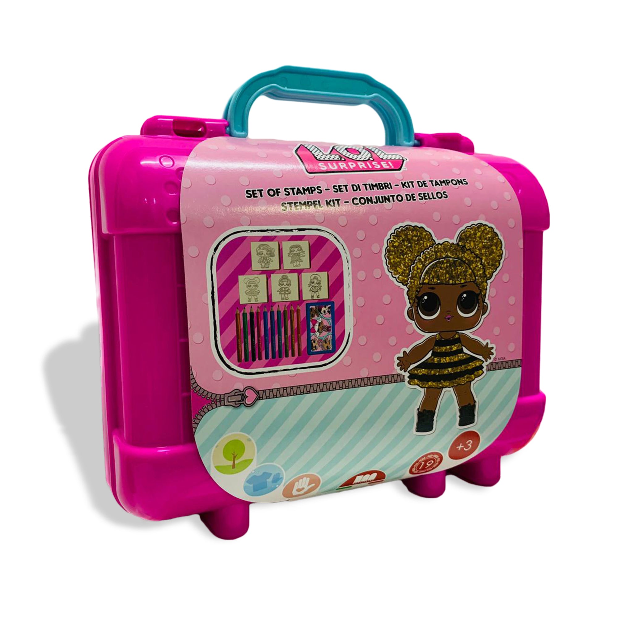 Set cancelleria valigetta ufficiale LOL Surprise con timbri bimbi 2654