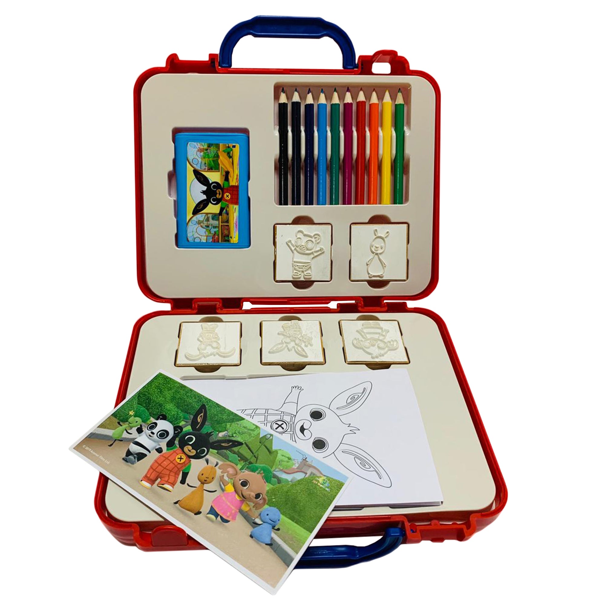 Set cancelleria valigetta ufficiale Bing Bunny con timbri bimbi 2655