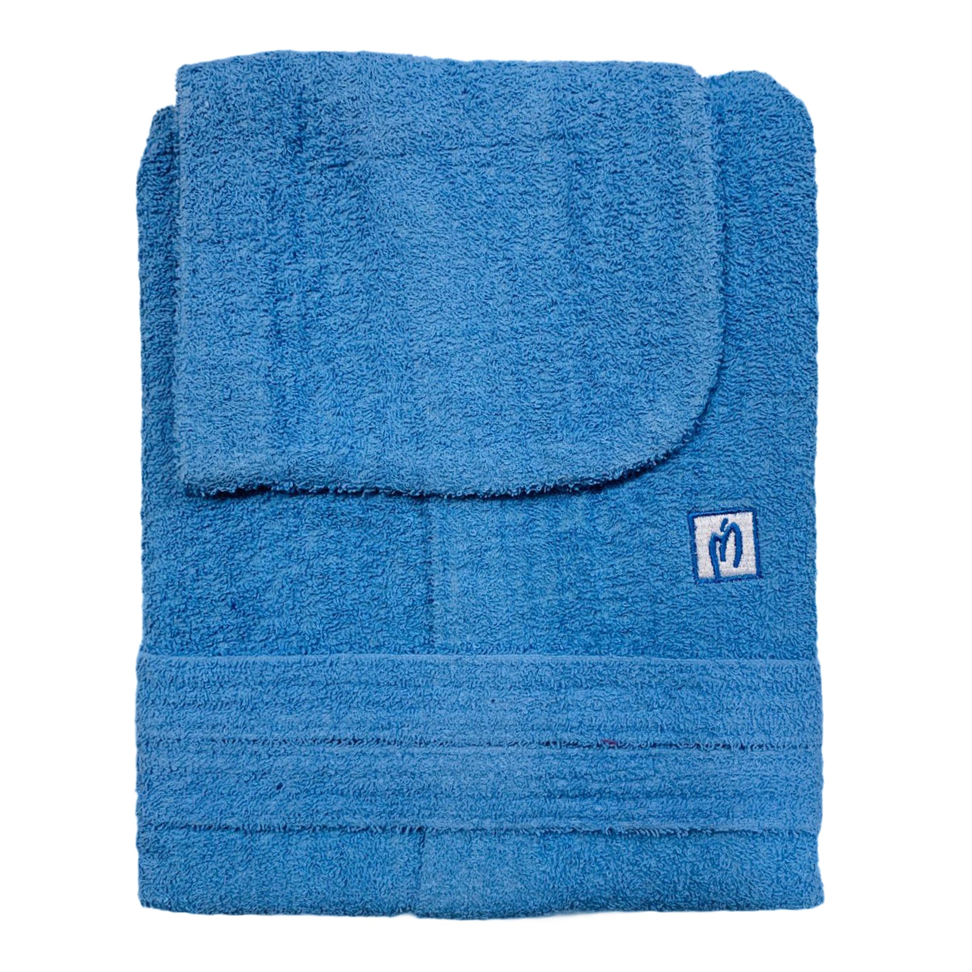Marta Marzotto men's and women's cotton terry bathrobe with hood 2665