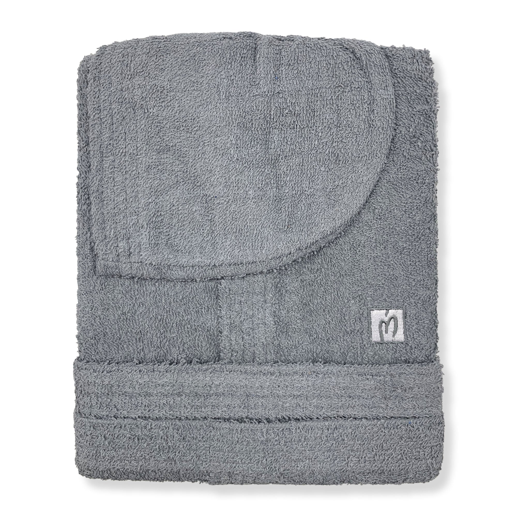 Marta Marzotto men's and women's cotton terry bathrobe with hood 2665