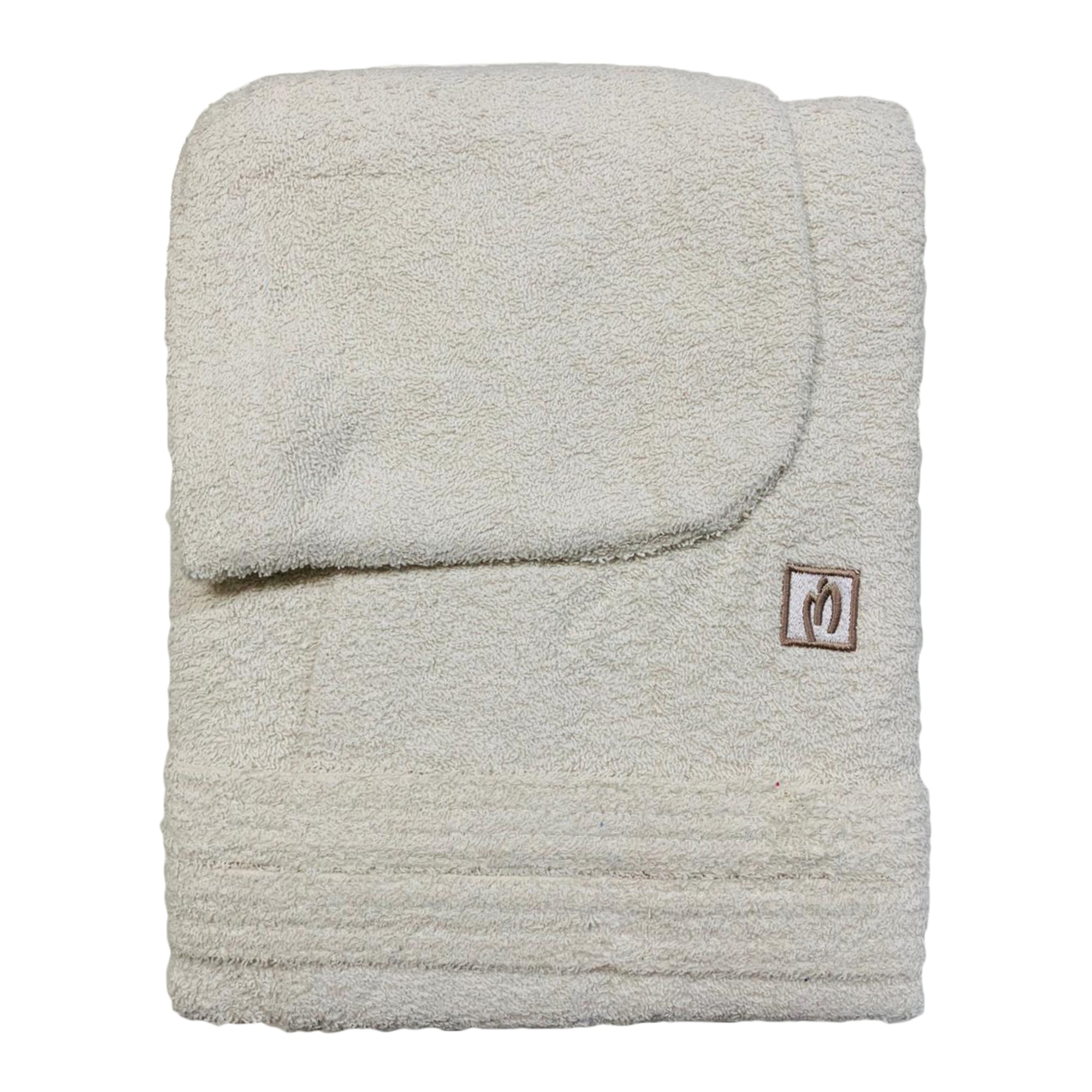 Marta Marzotto men's and women's cotton terry bathrobe with hood 2665