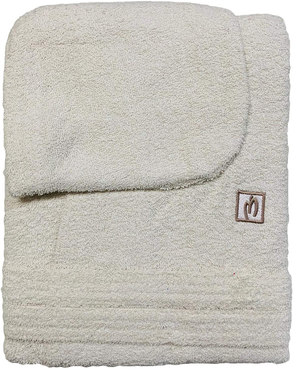 Marta Marzotto men's and women's cotton terry bathrobe with hood 2665