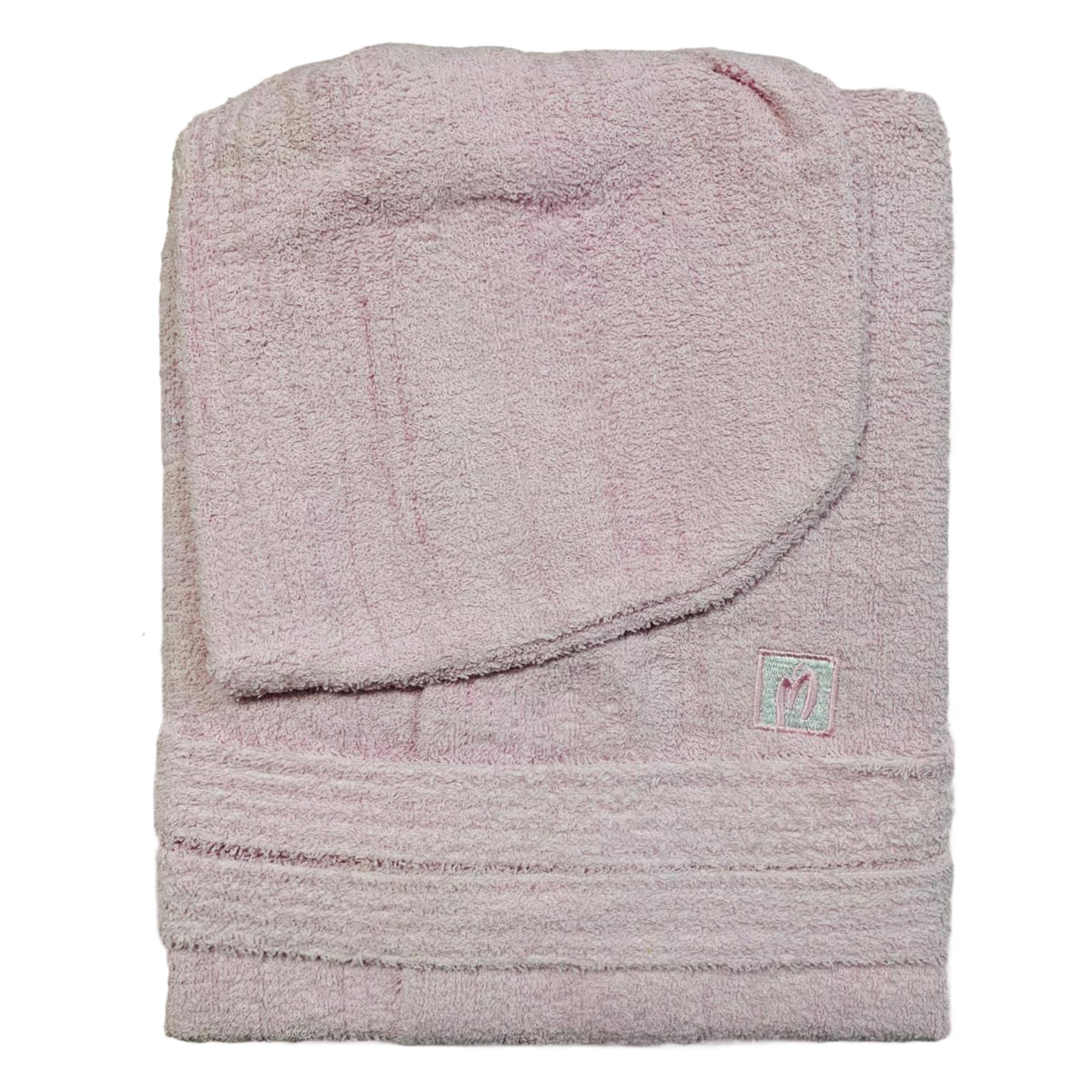 Marta Marzotto men's and women's cotton terry bathrobe with hood 2665