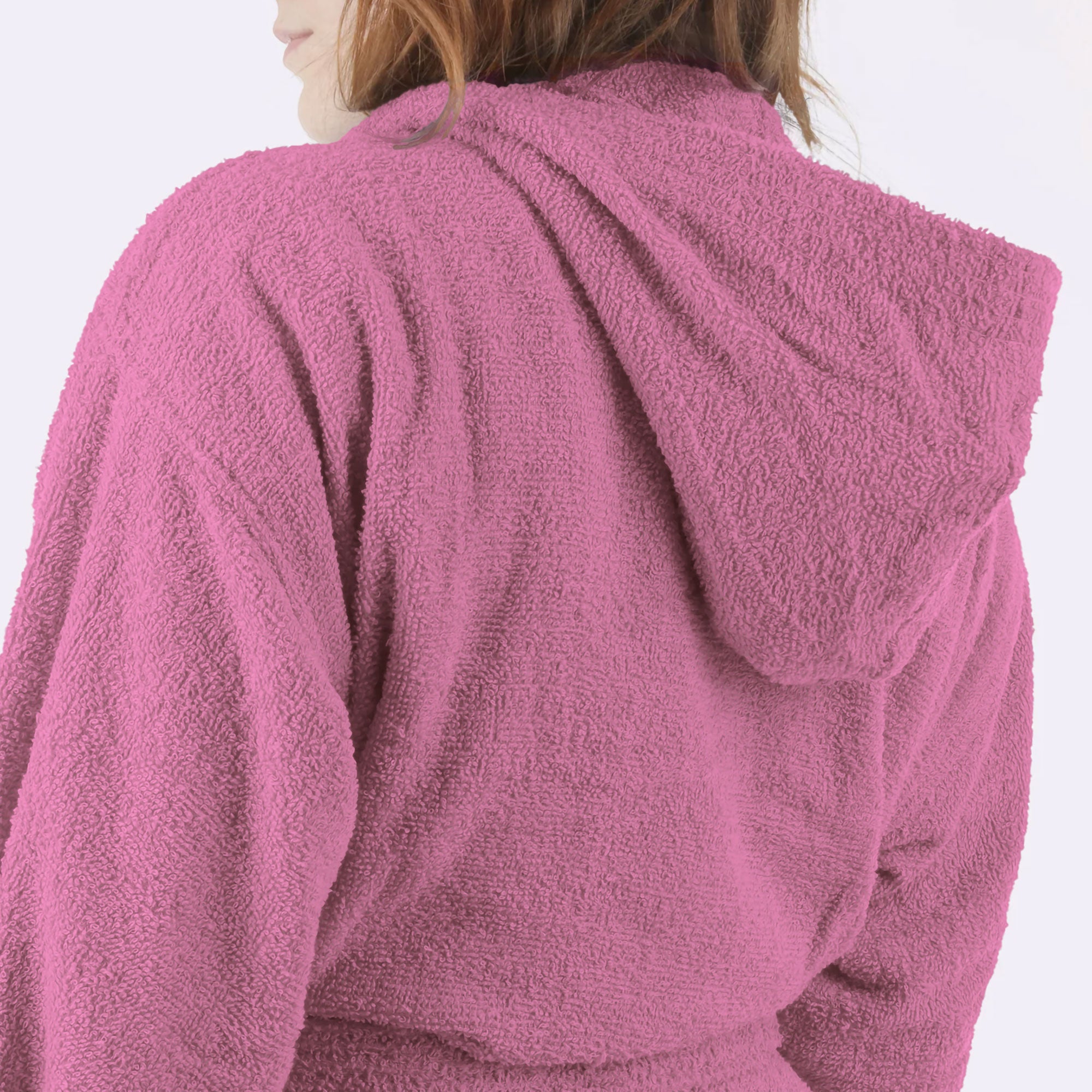 Accappatoio taglie forti in spugna di cotone unisex con cappuccio oversize 2691