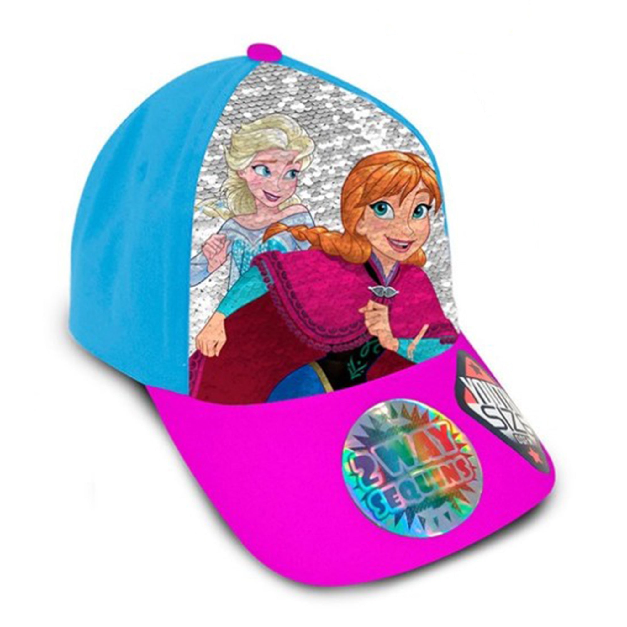 Cappellino bambina ufficiale Disney Frozen berretto paillette reversibili 2695
