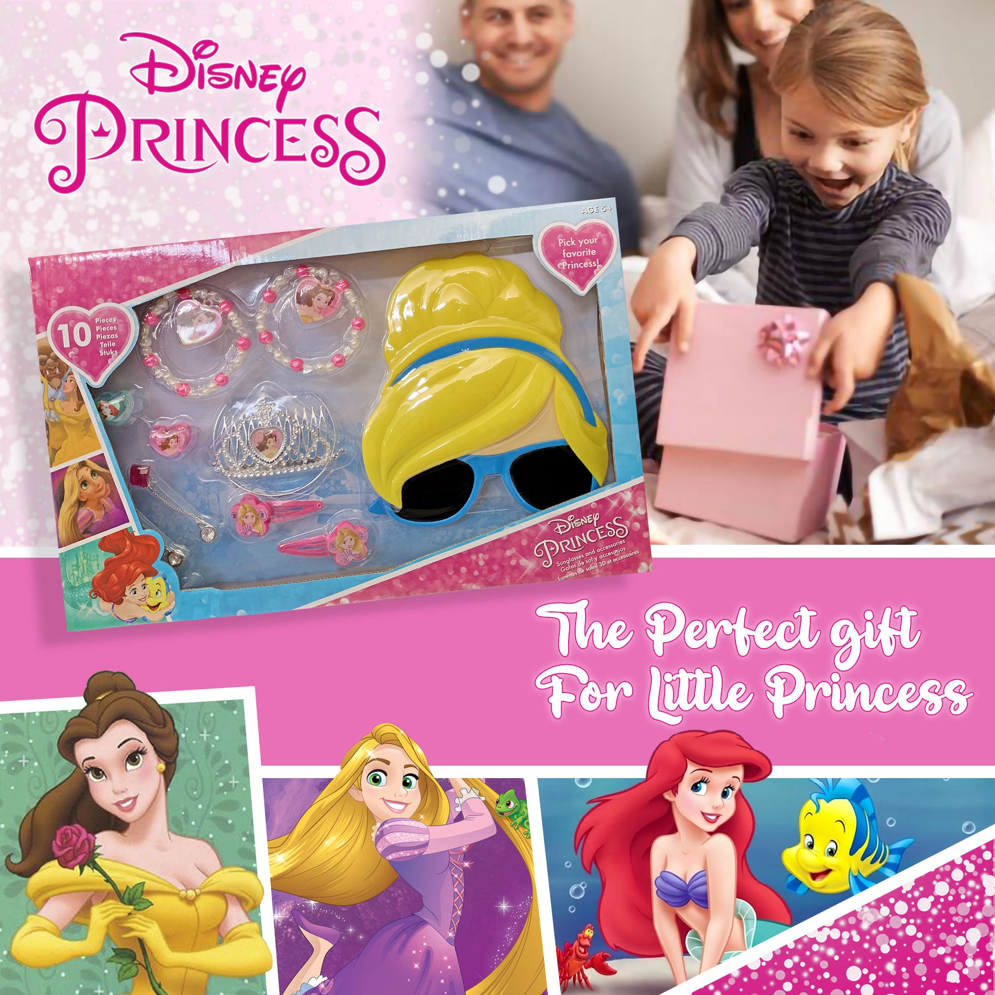 Set Occhiali da Sole Disney Princess con Accessori - Disney