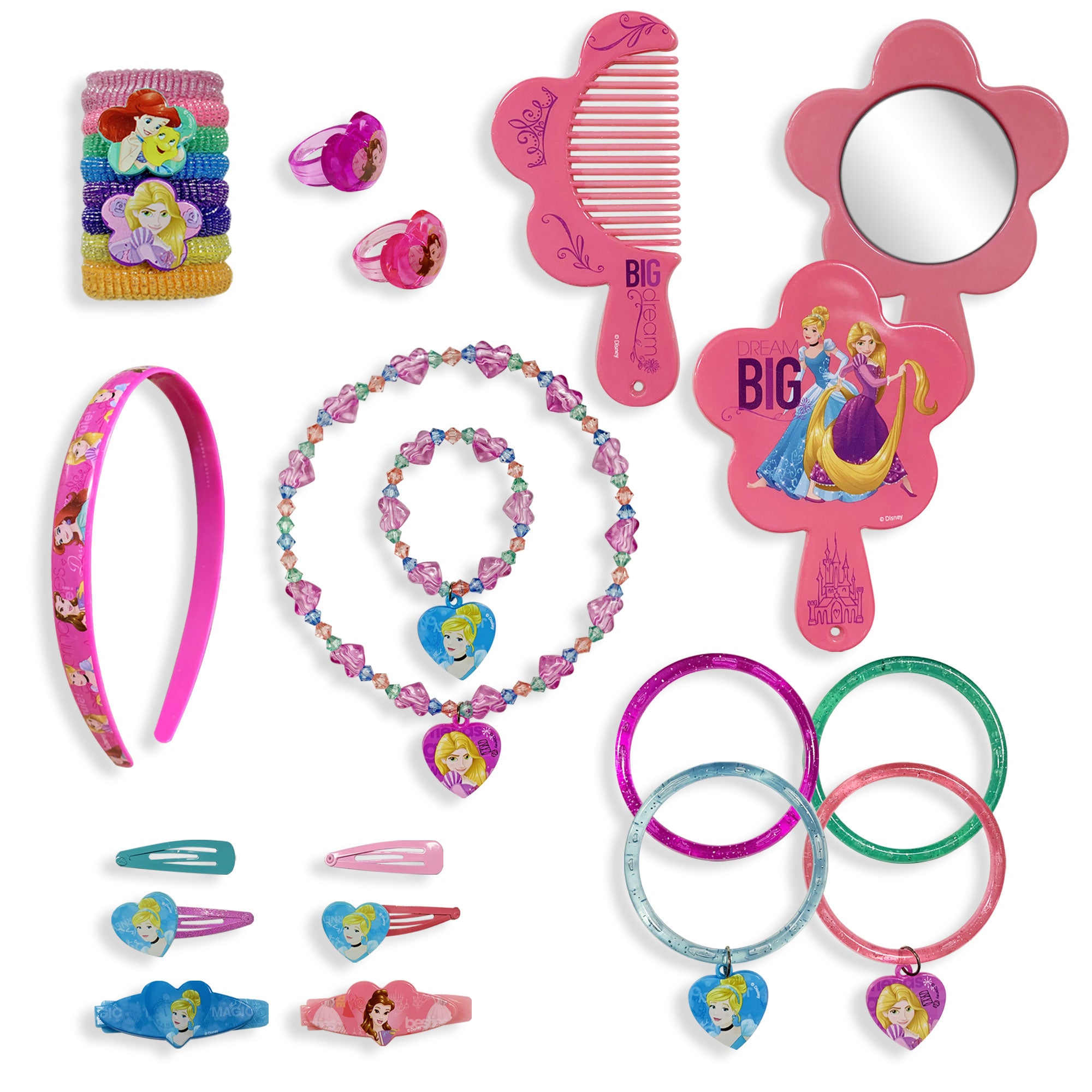 Kit accessori Disney Principesse set 25 pz  per capelli e vari 2706