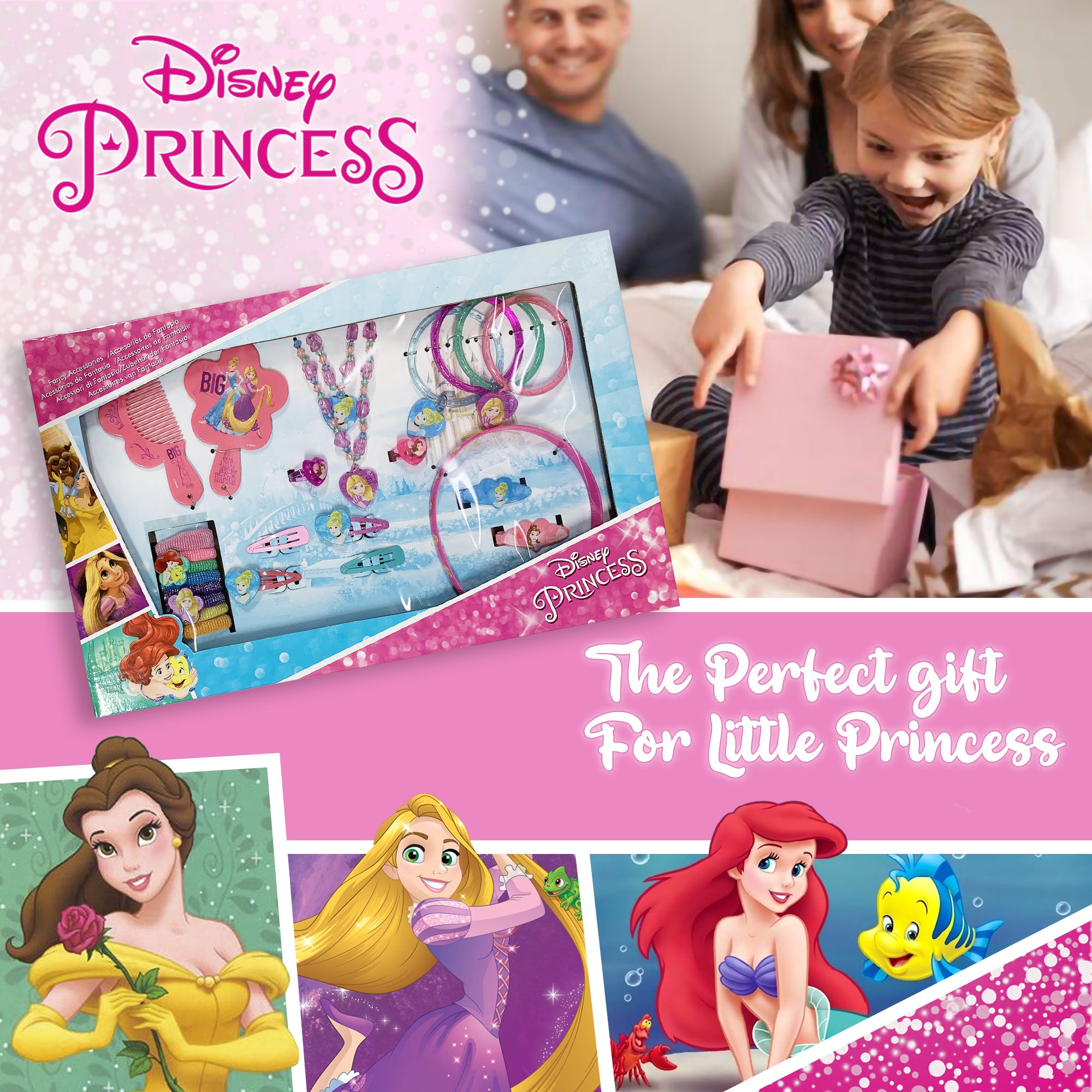 Kit accessori Disney Principesse set 25 pz  per capelli e vari 2706