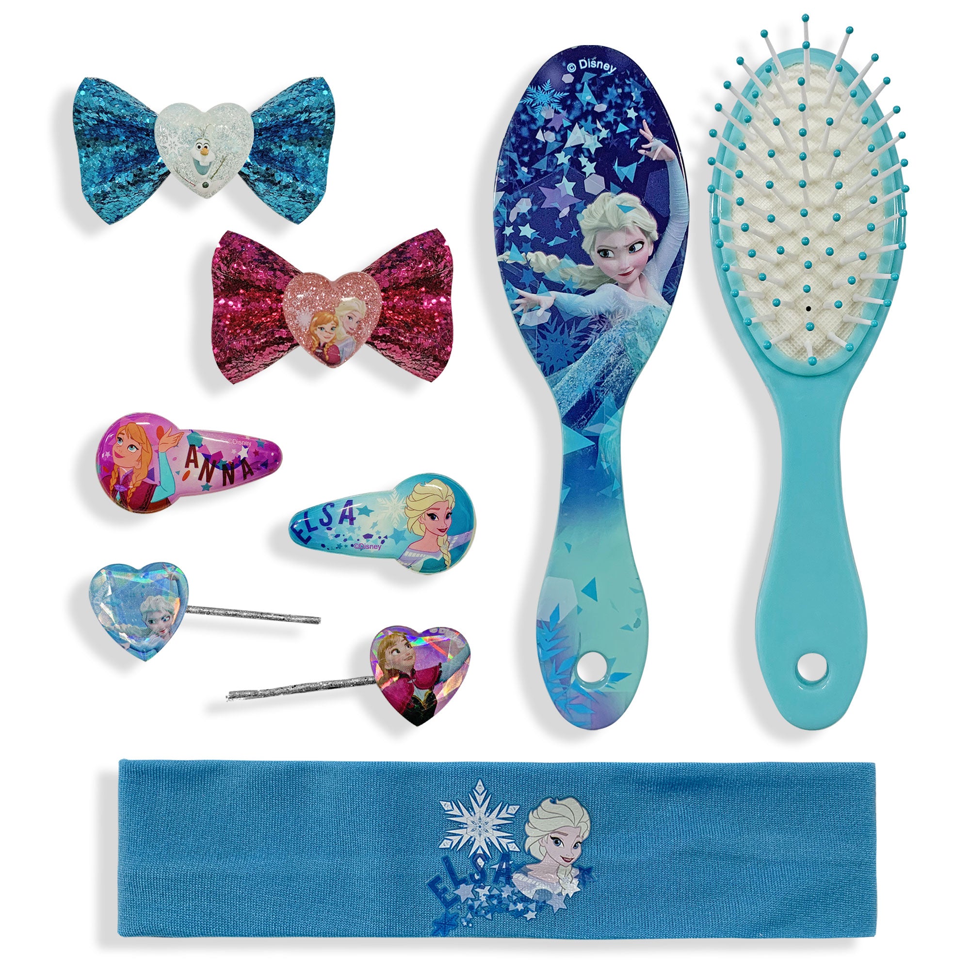 Accessori per capelli Disney Frozen kit 8 pz spazzola fermagli 2708