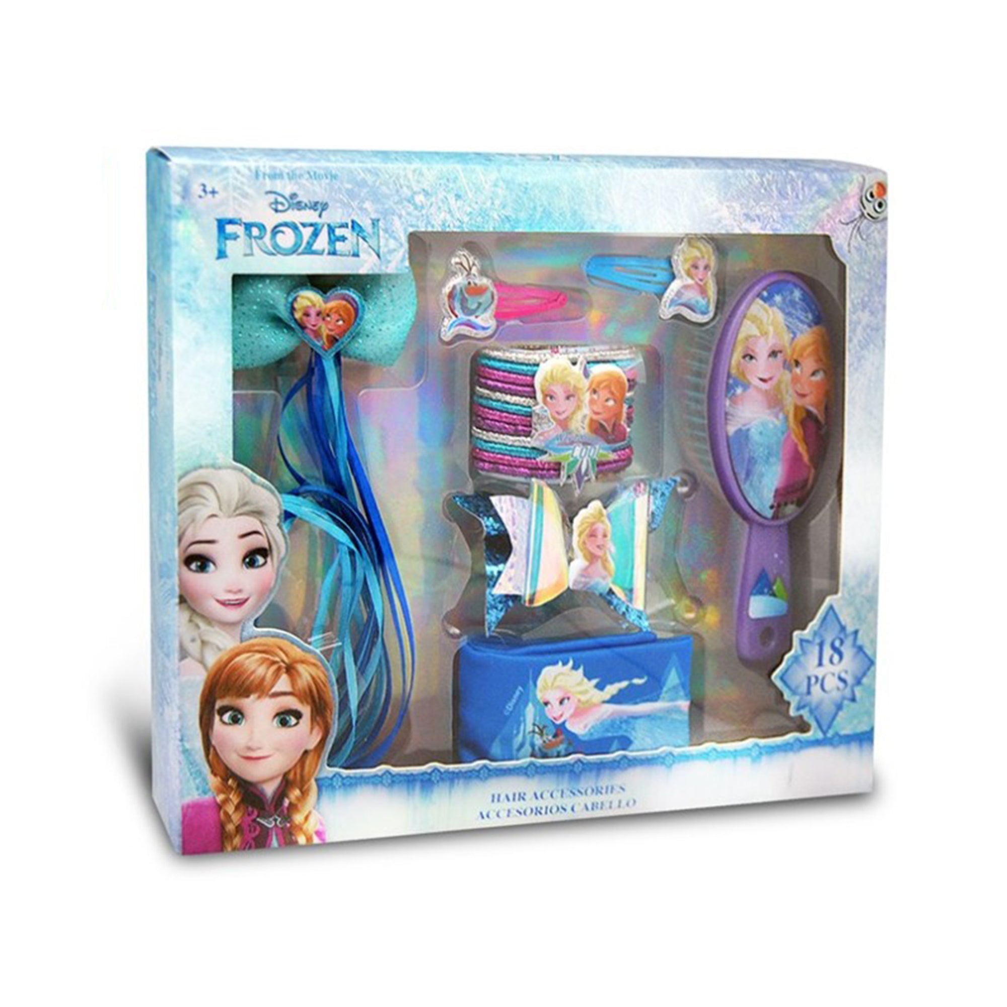 Accessori per capelli Disney Frozen kit 18 pz spazzola fermagli 2709