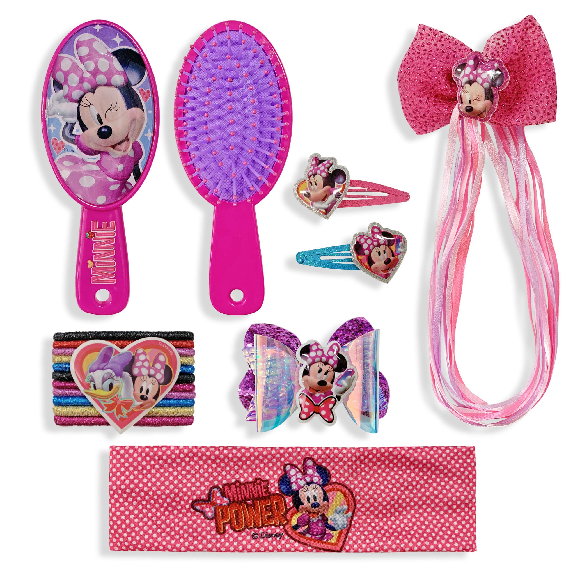 Accessori per capelli Disney Minnie kit 18 pz spazzola fermagli 2712