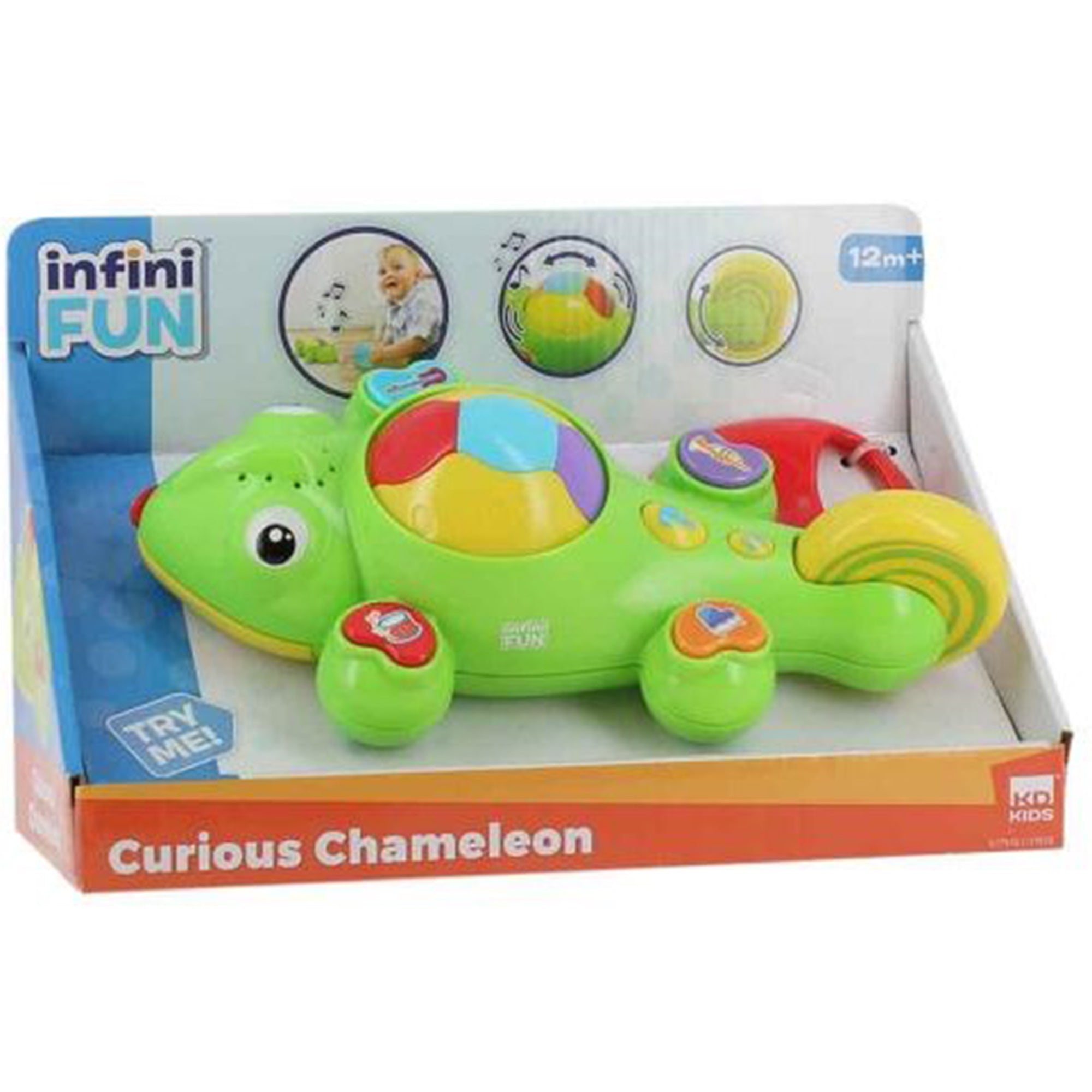 Gioco creativo per bambini trainabile camaleonte musicale Infini Fun 2726