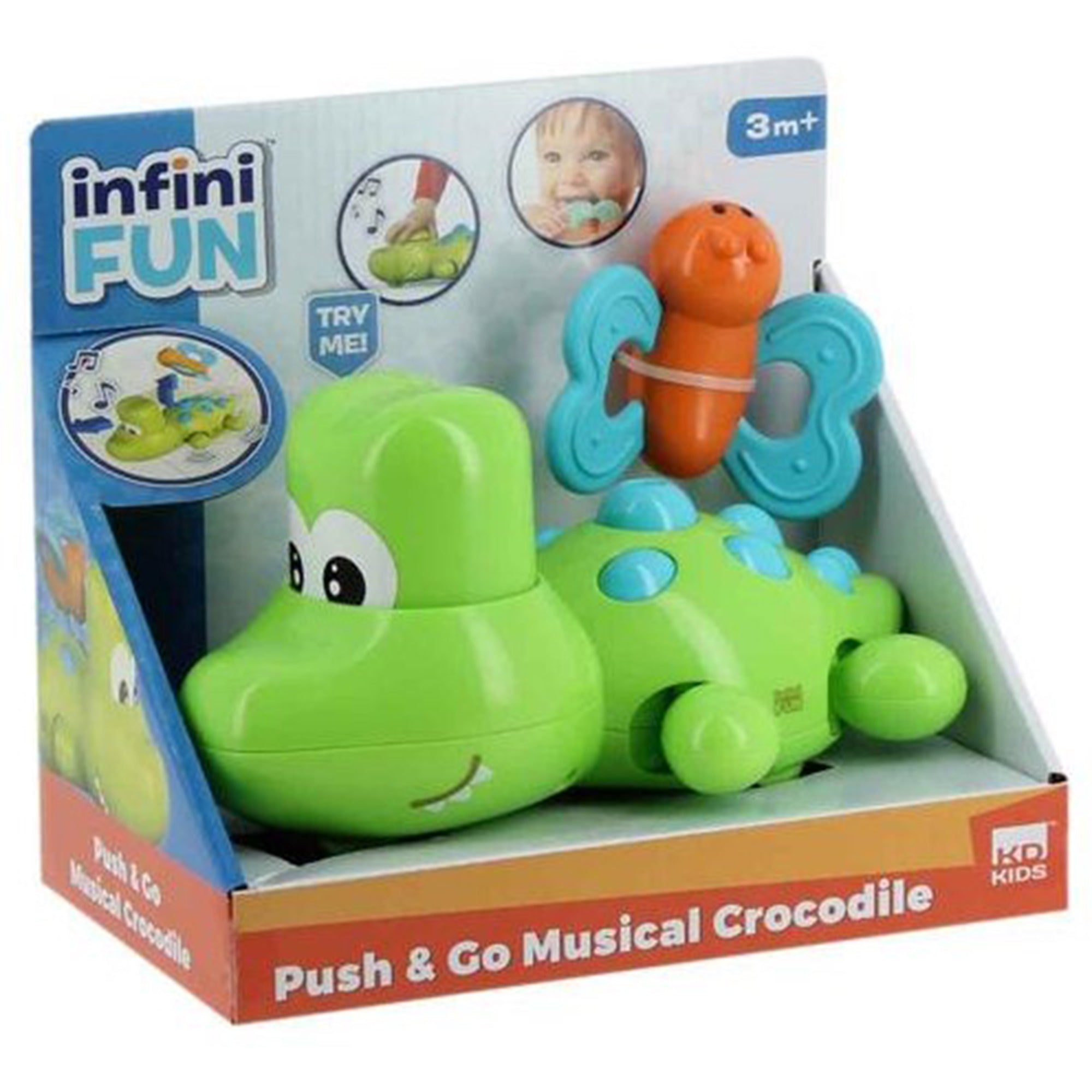 Gioco creativo per bambini coccodrillo con farfalla musicale Infini Fun 2727