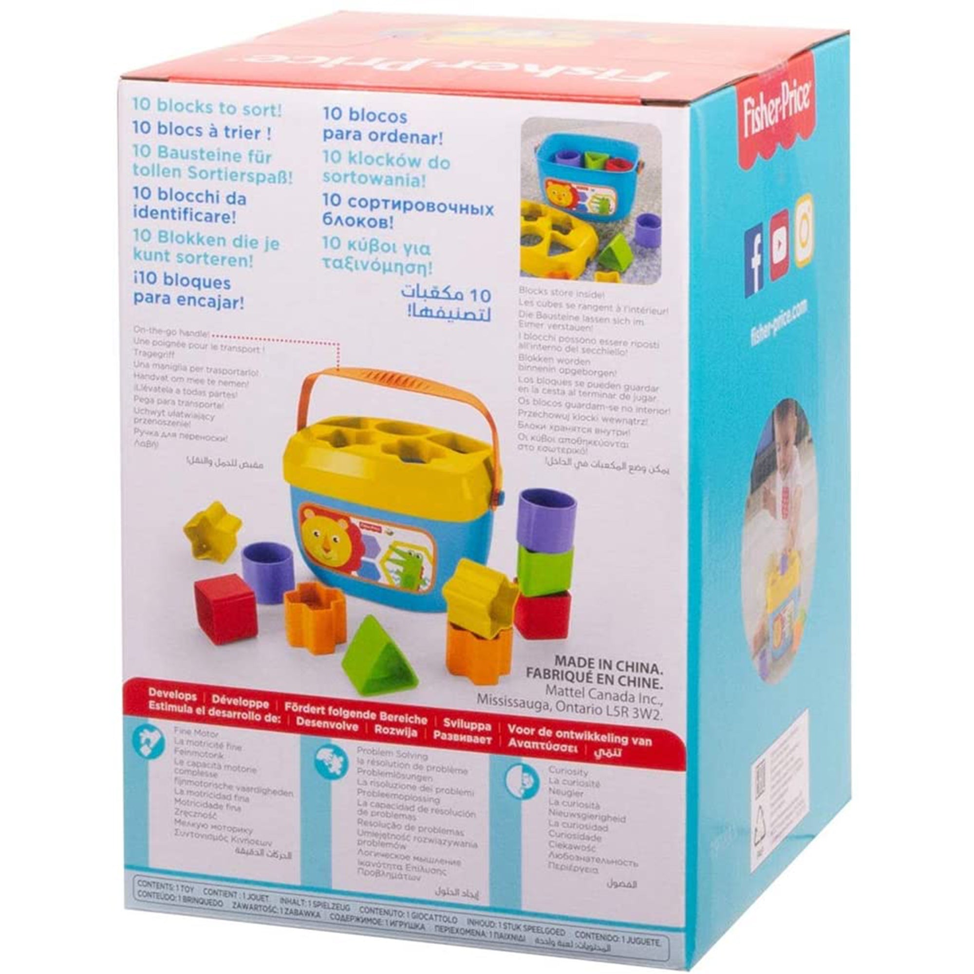 Secchiello cercaforme Fisher-Price gioco creativo per bambini 10 blocchi 2728