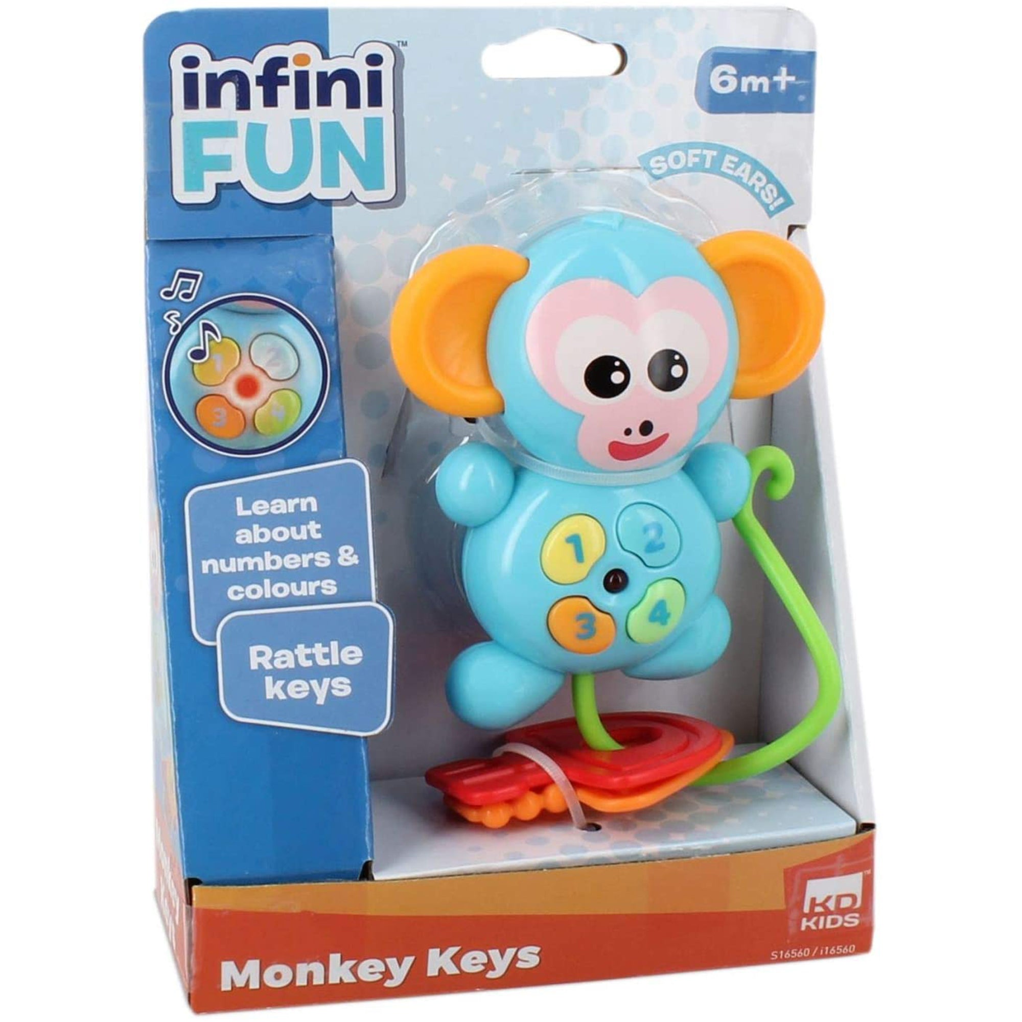 Giocattolo interattivo per bambini scimmietta con chiavi musicale InfiniFun 2730