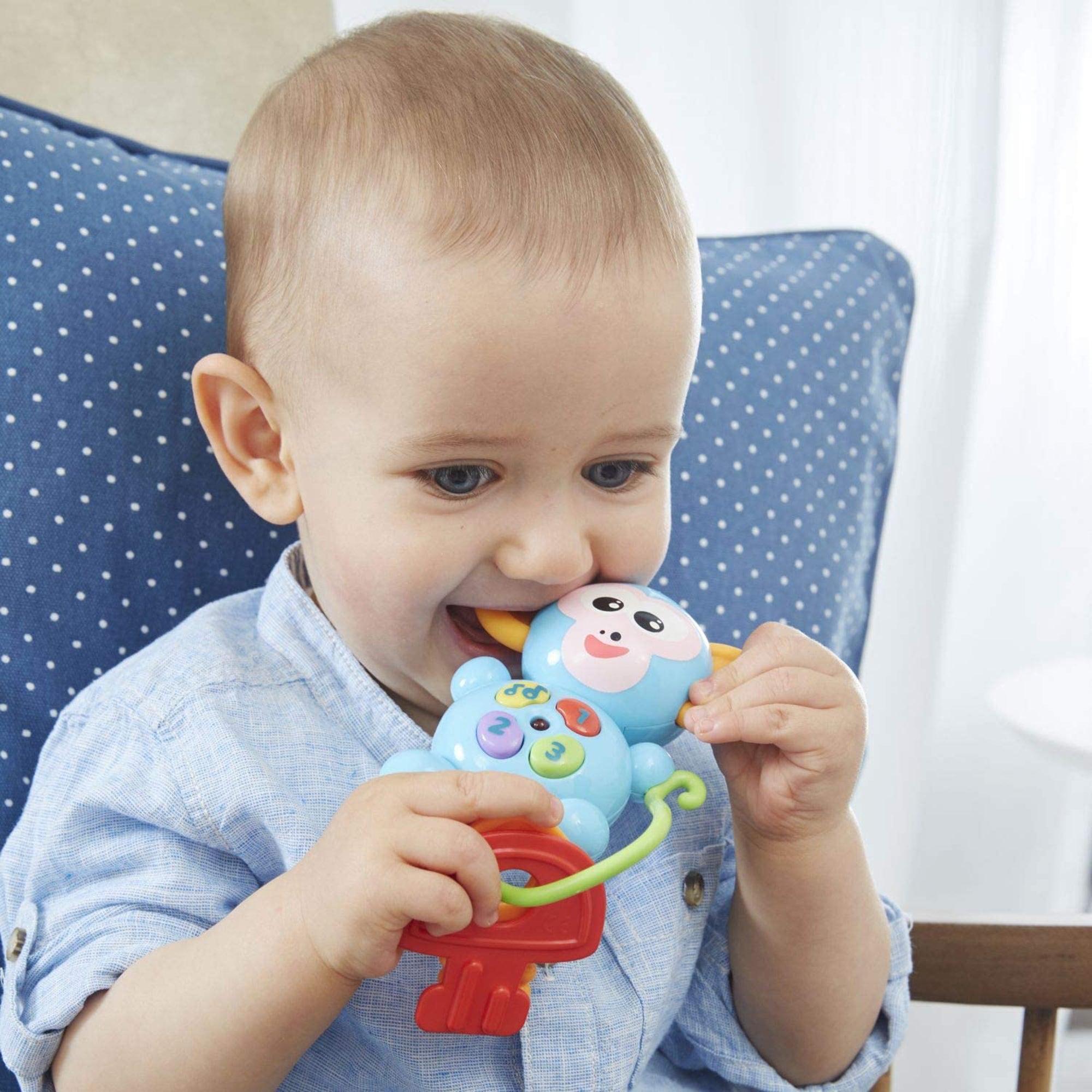 Giocattolo interattivo per bambini scimmietta con chiavi musicale InfiniFun 2730