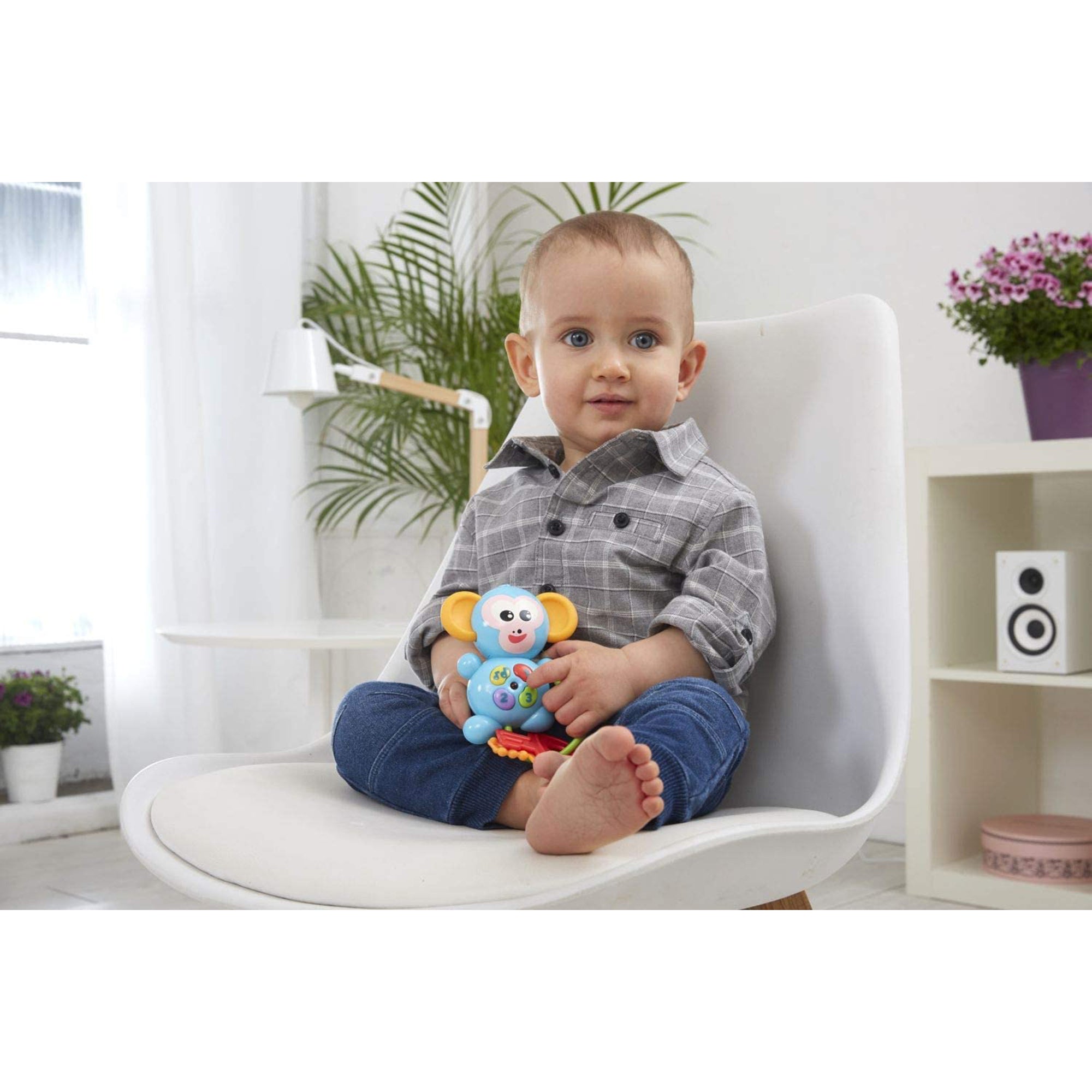 Giocattolo interattivo per bambini scimmietta con chiavi musicale InfiniFun 2730
