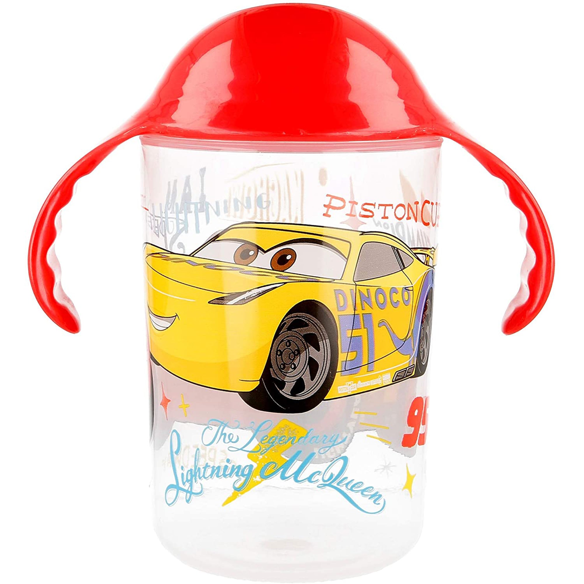 Bicchiere da viaggio per bambino Disney Cars con beccuccio tazza antigoccia 2746
