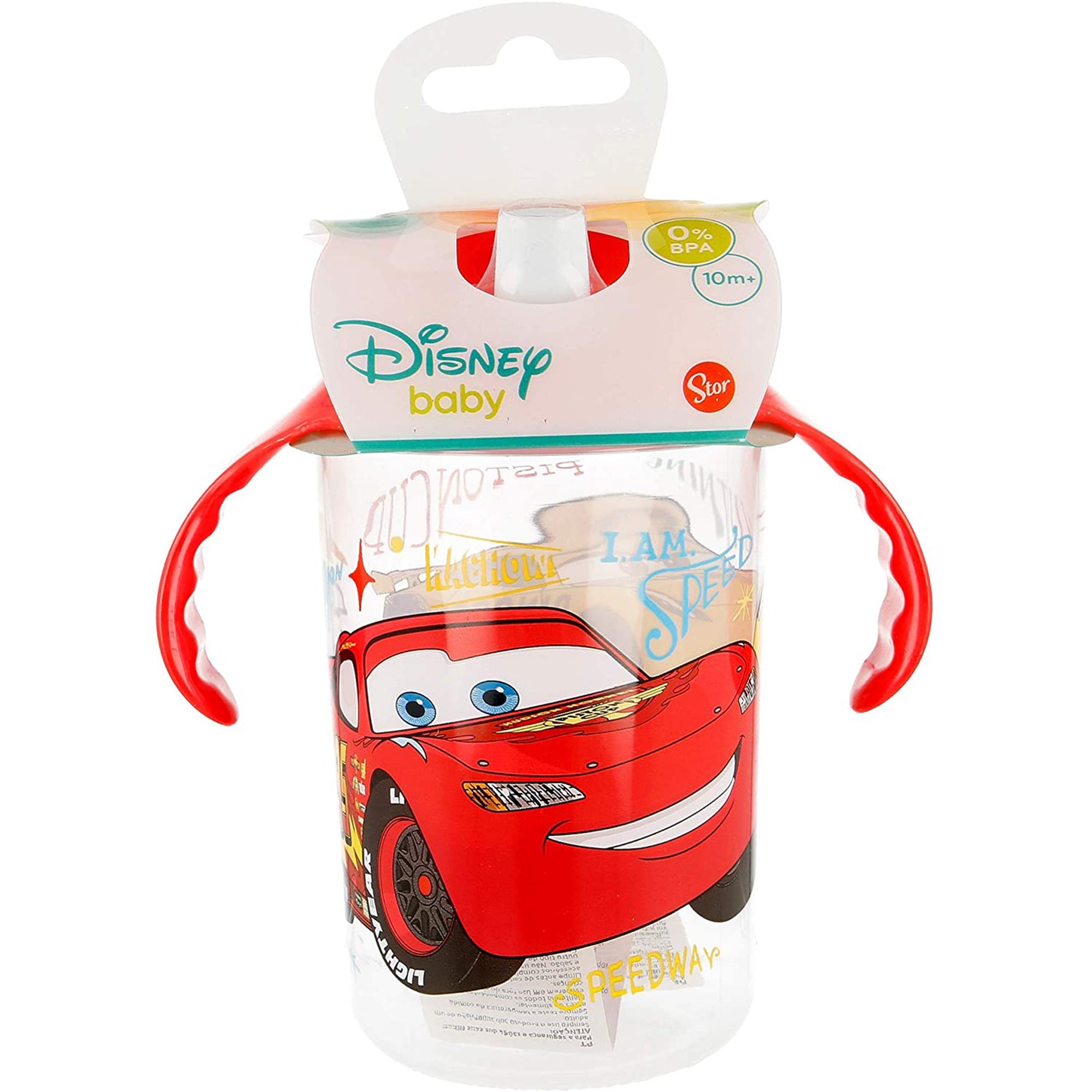 Bicchiere da viaggio per bambino Disney Cars con beccuccio tazza antigoccia 2746