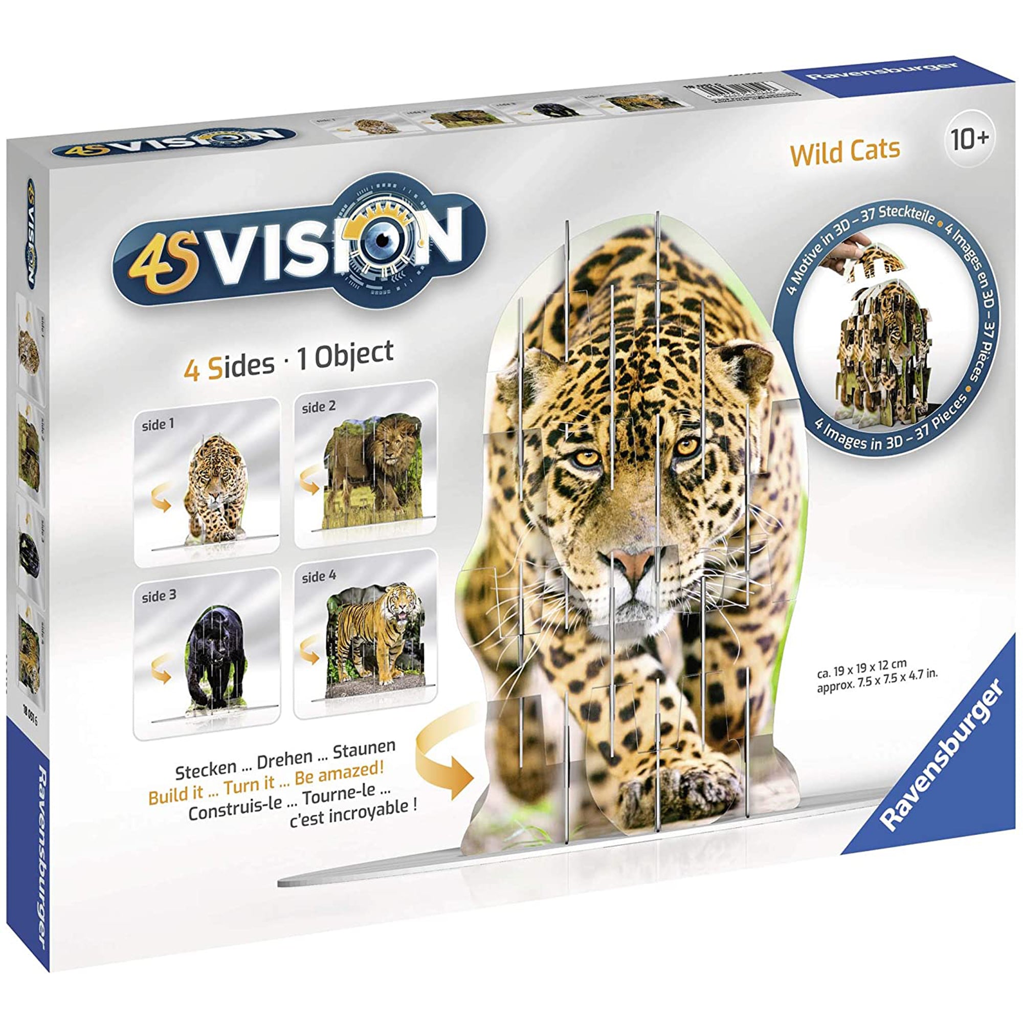 Puzzle 3D Ravensburger 4 immagini  vision wild cats 37 pezzi 2749